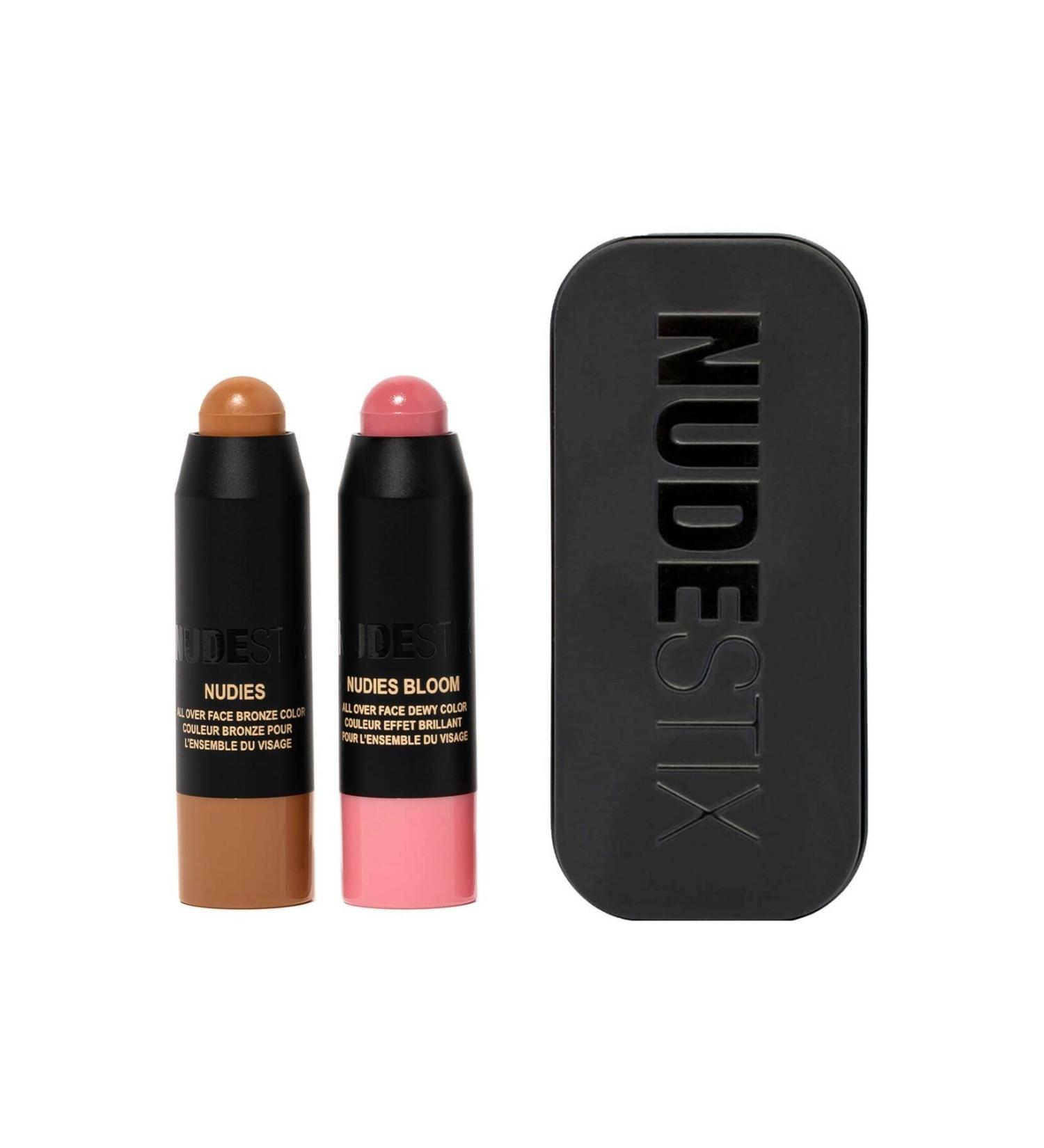 NUDESTIX Pink Blush & Nude Bronze Mini Cream Stick Duo - Carest Cosmetic