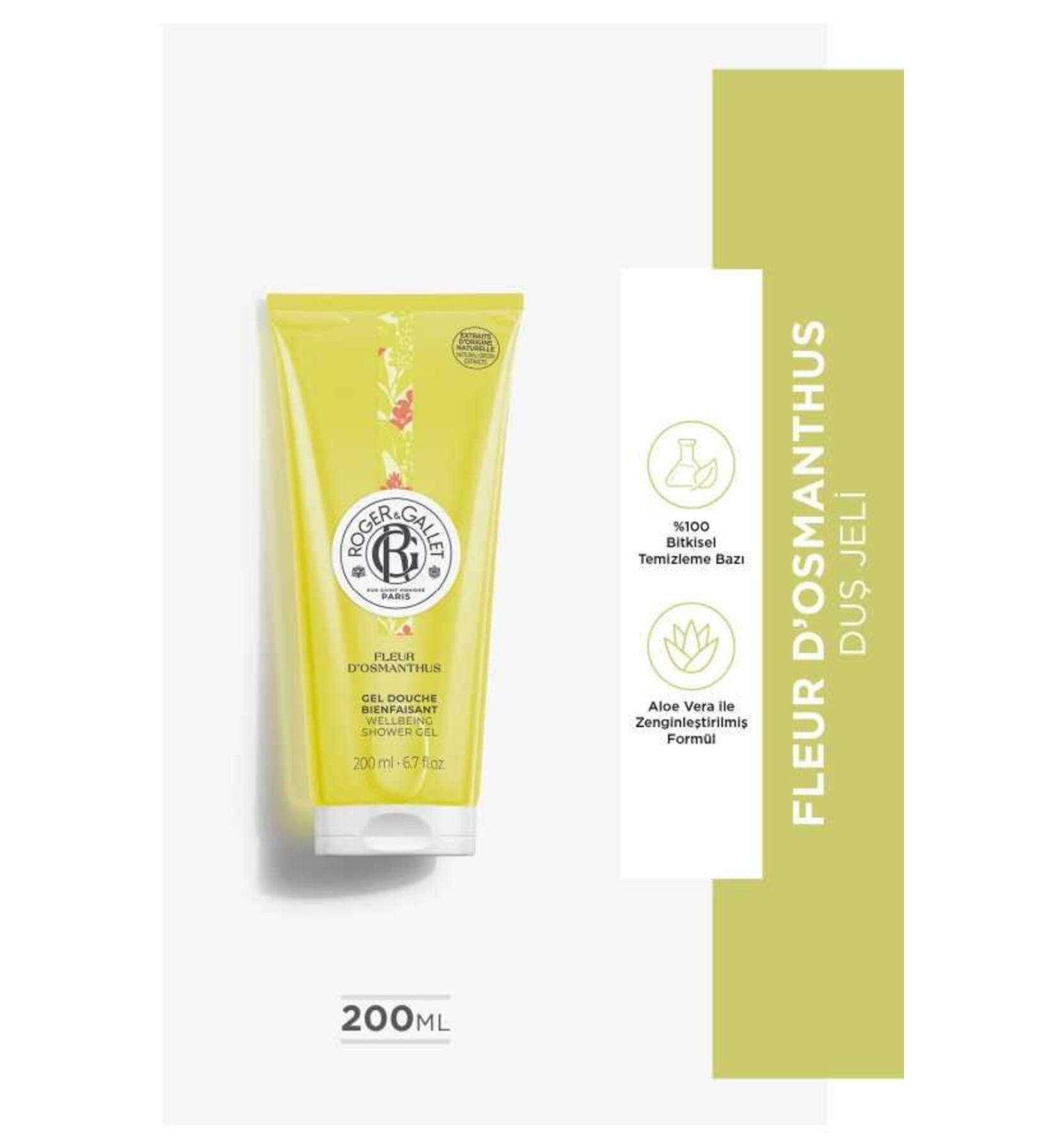 Roger&Gallet Fleur d'Osmanthus Wellbeing Shower Gel Italian Mandarin - Osmanthus - Benzoin 200 ml