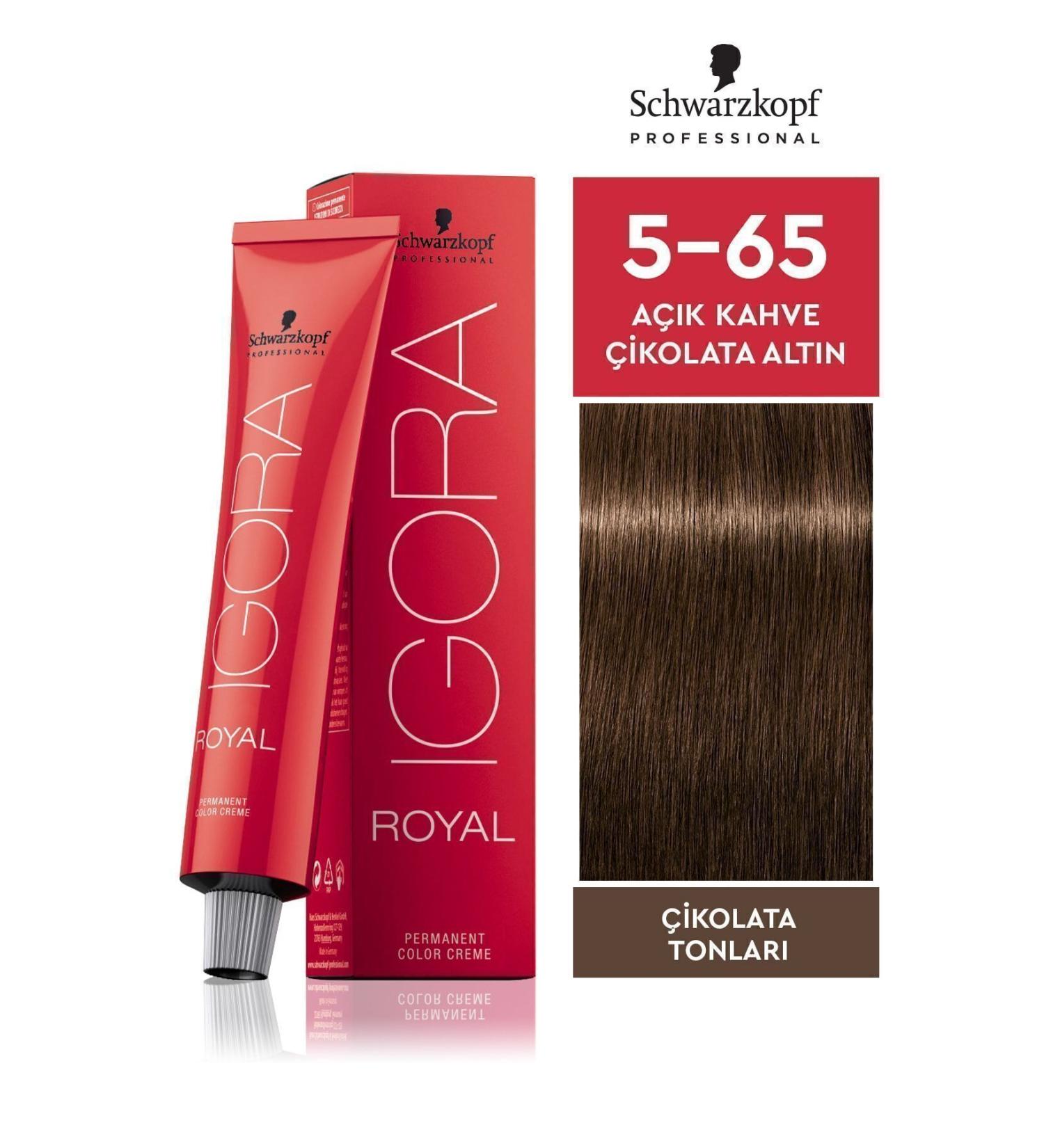 Igora Royal Chocolate Shades 5-65 Light Brown-Chocolate Gold Hair Dye 60ml