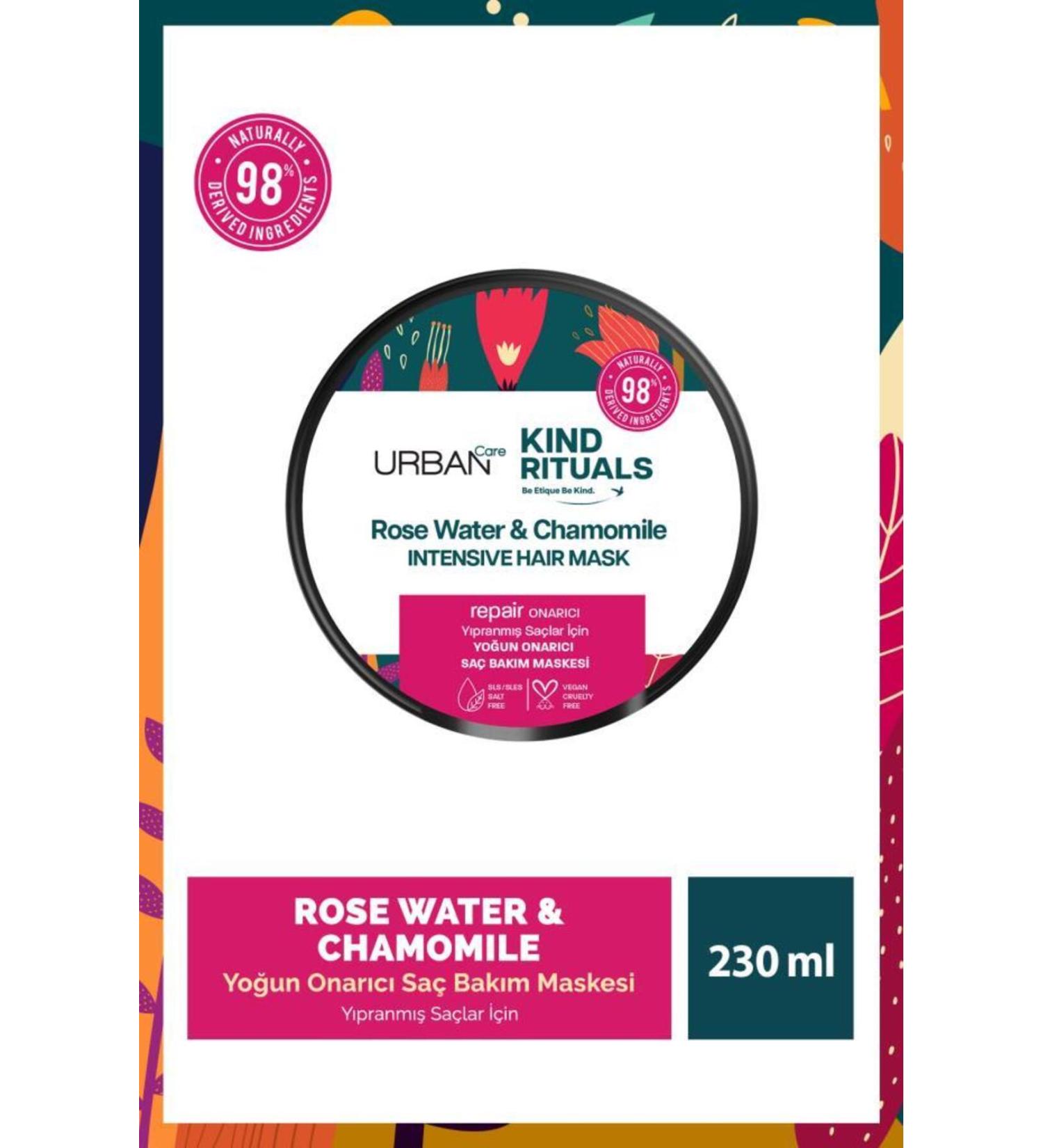 Urban Care Kind Rituals Rose Water Chamomile Hair Care Mask 230 ML - Buy Online on GoSupps.com