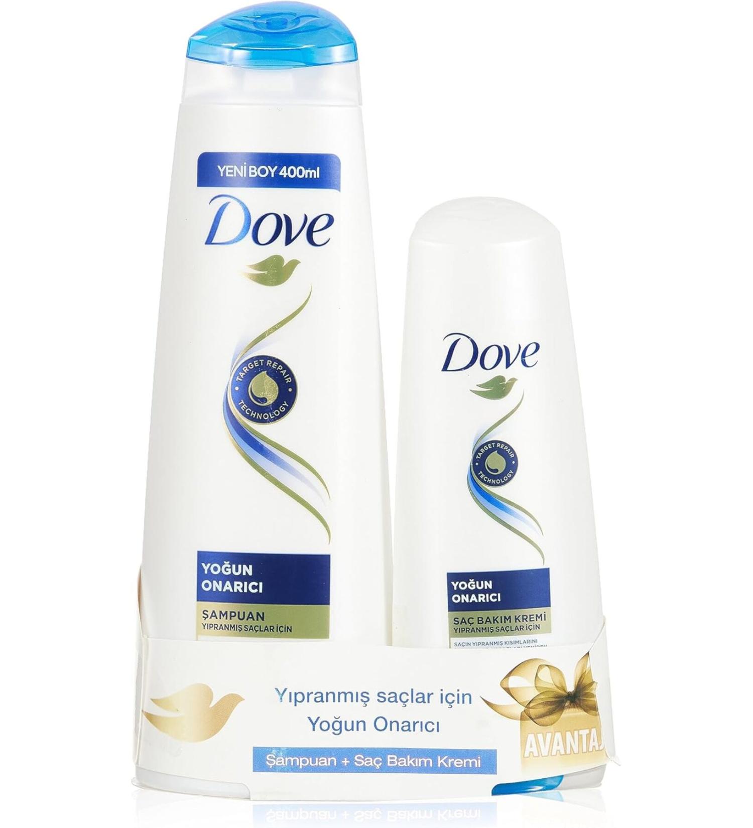 Dove Hair Care Shampoo Intensive Repair Damaged Hair 400 ML Shampoo + 200 ML Hair Care Conditioner