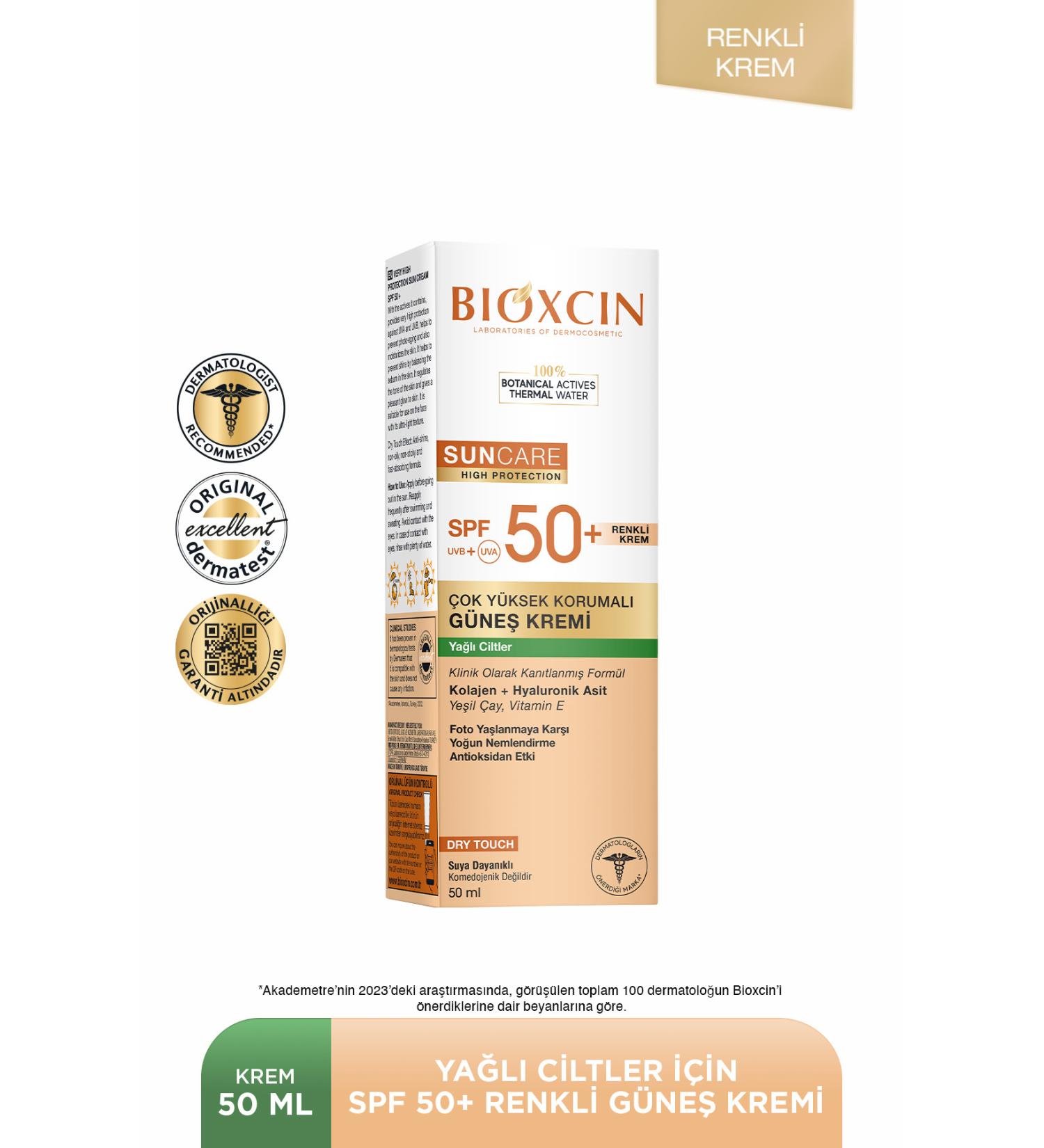 Bioxcin Sun Care Sun Cream for Oily Skin Spf 50 50 ml - Colored - Buy Online on GoSupps.com