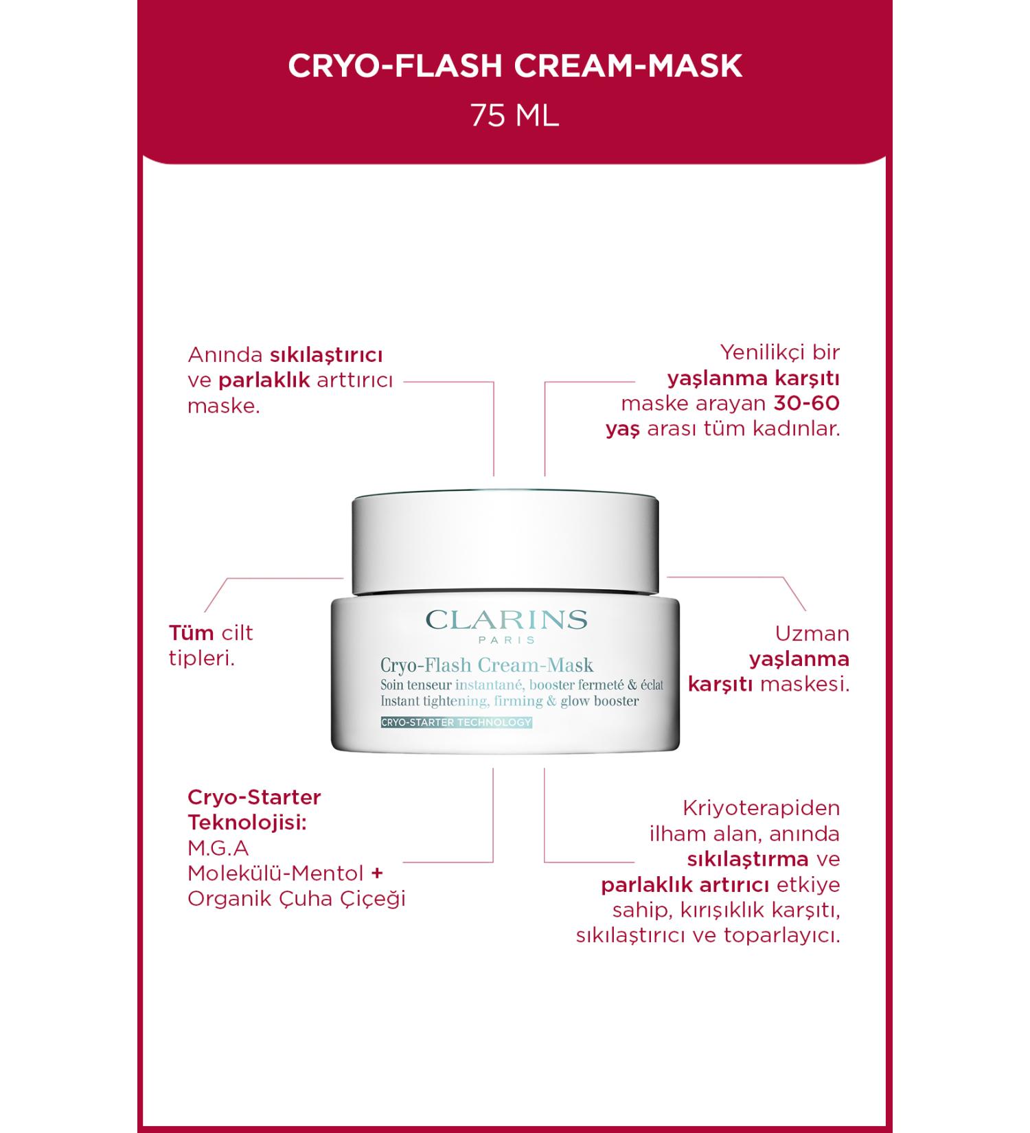 Clarins Cryo-Flash Cream Mask 75 ml Facial Firming Mask