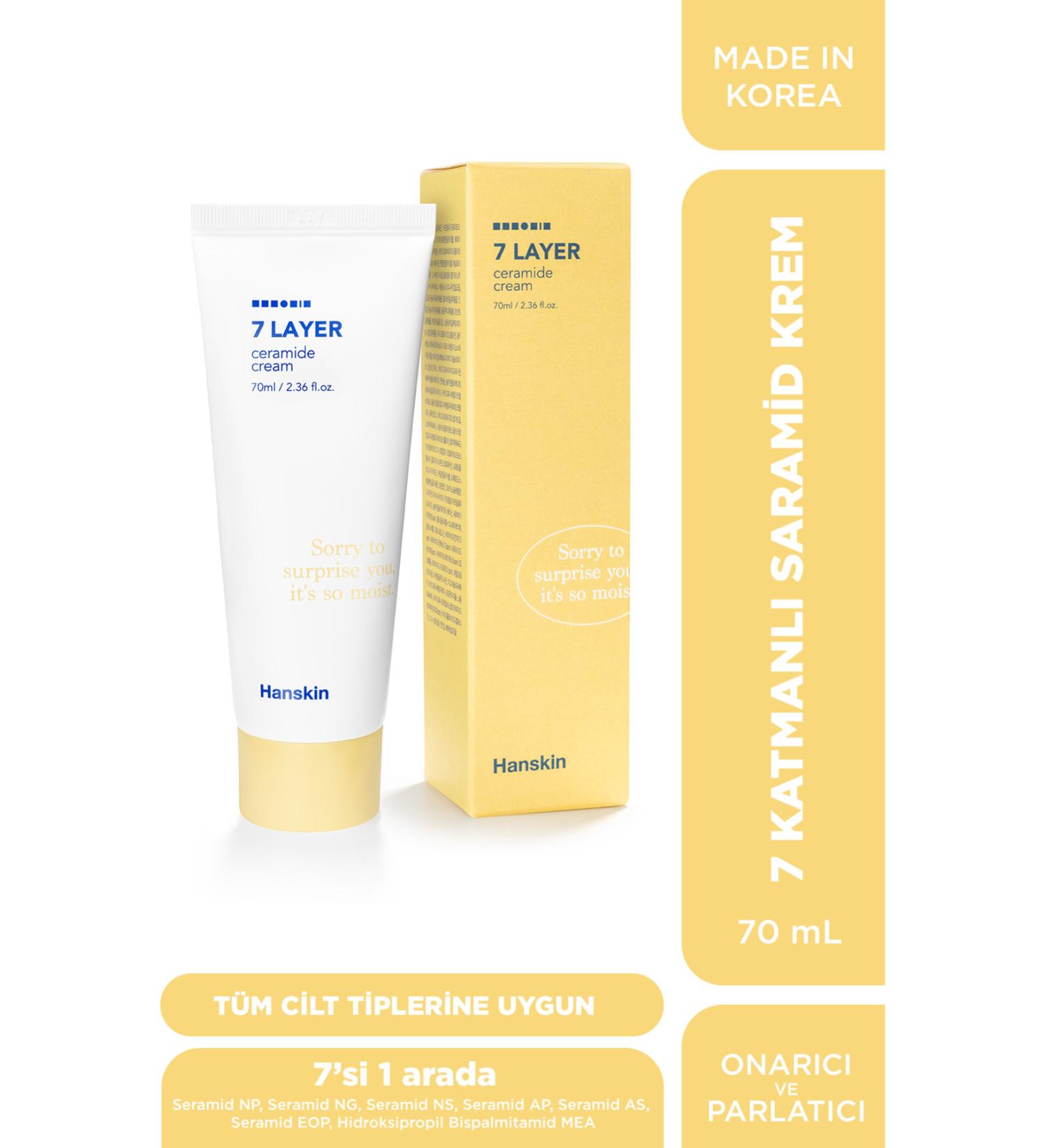Hanskin 7 Layer Ceramide Cream- 7 Layer Ceramide Cream/Strengthens Damaged Skin in 1 Hour 70ml - Buy Online on GoSupps.com