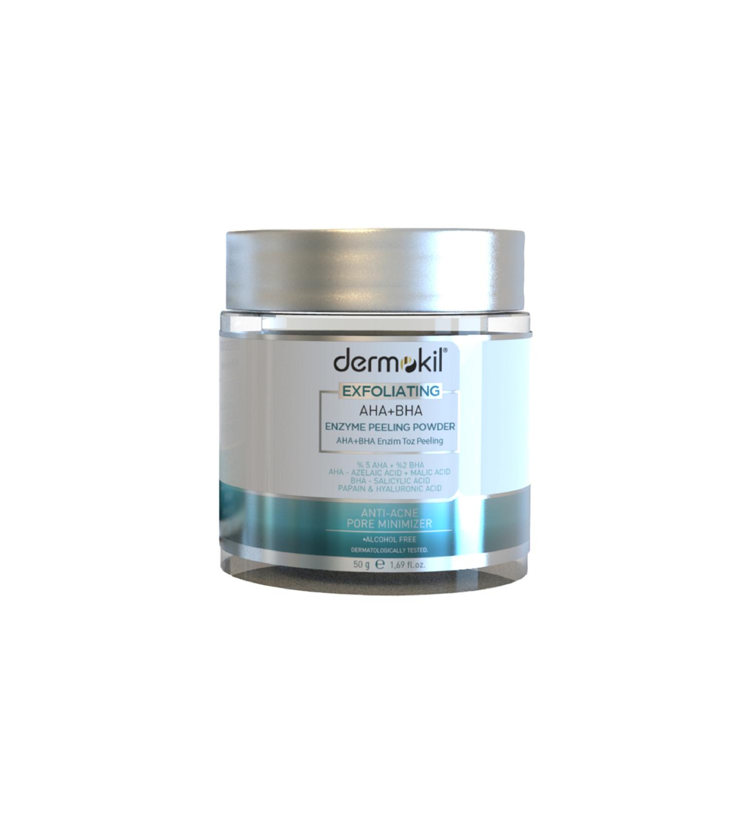 Dermokil Peeling Effective AHA+BHA+Niacinamide Enzyme Powder Peeling 50 gr - Buy Online on GoSupps.com