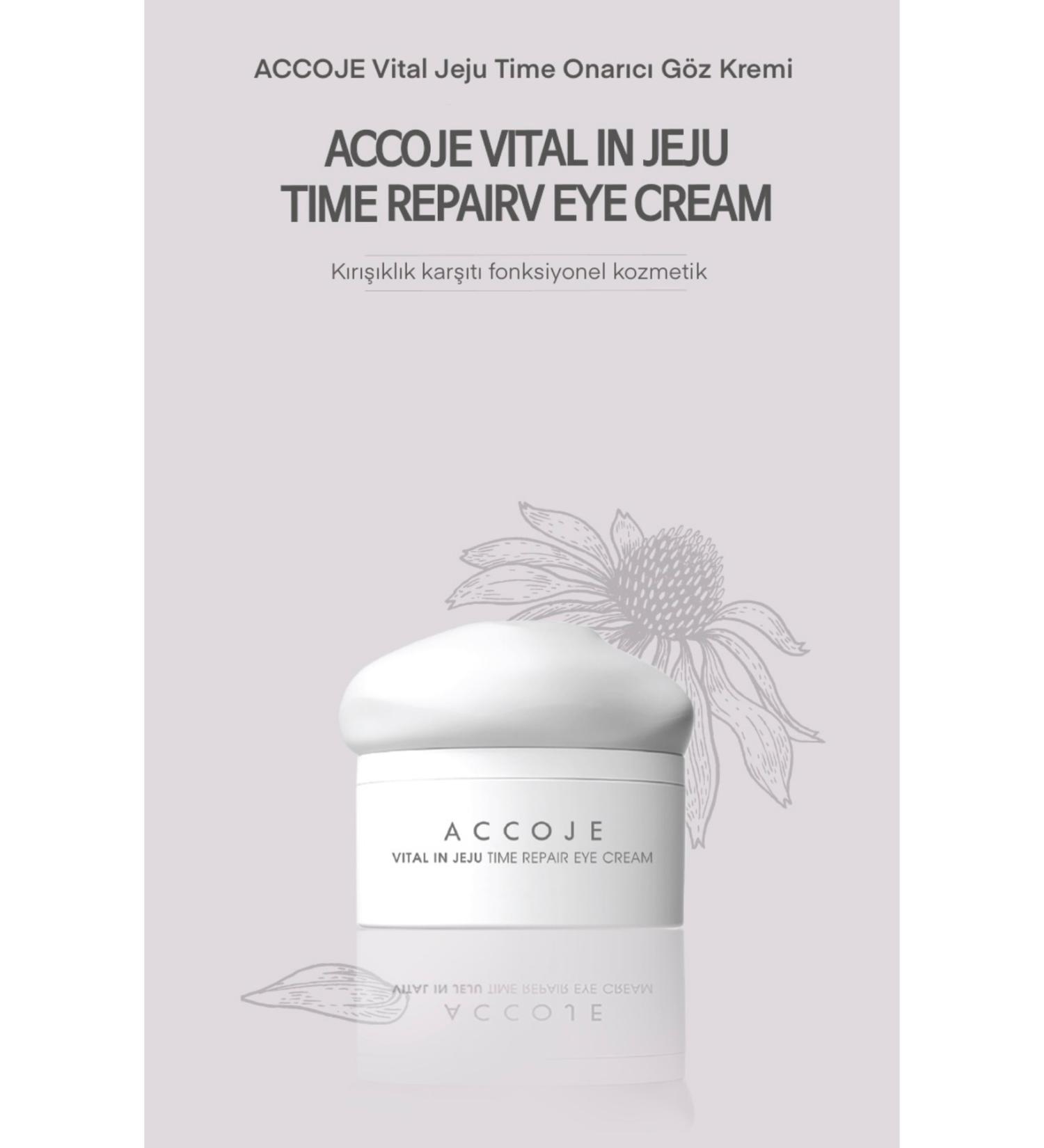 ACCOJE Jeju Time Repair Eye Cream - Anti-Aging Eye Contour Care from Korea - Buy Online on GoSupps.com