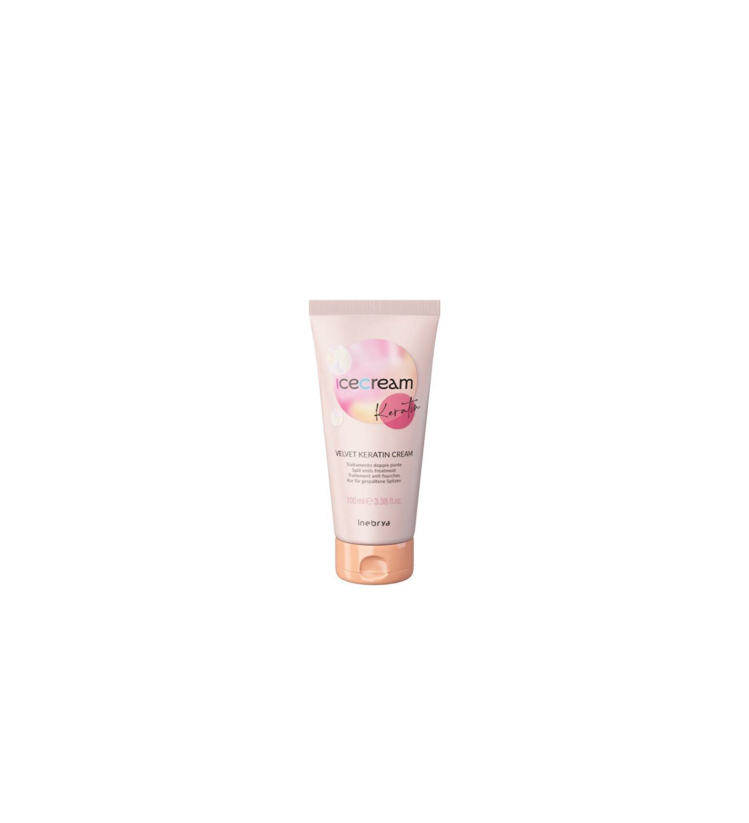 Inebrya Ice Cream Keratin Velvet Keratin Cream - Split End Prevention Keratin Cream 200 ml