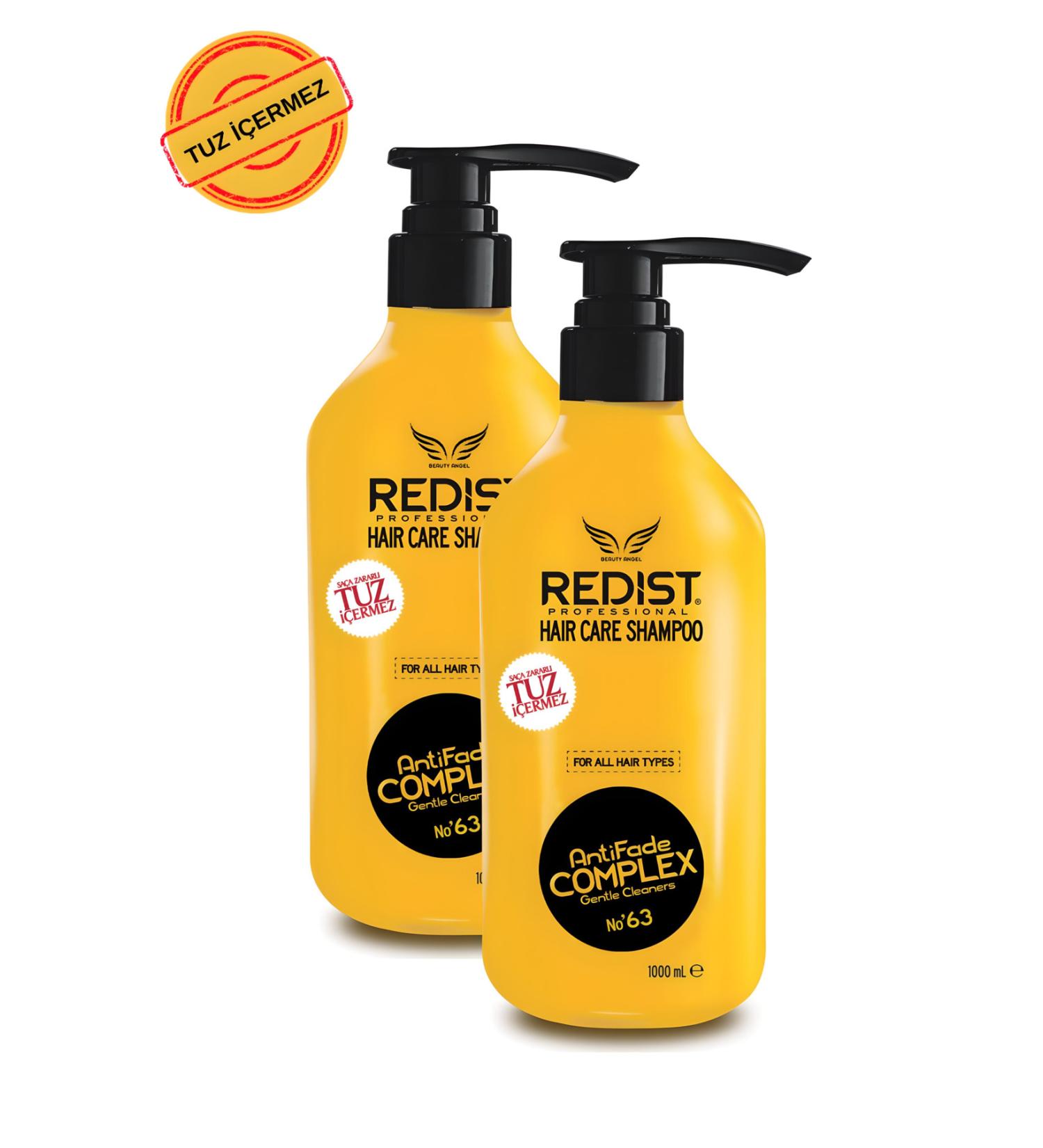 Redist Effective Against Sensitive and Damaged Hair Salt-Free & Sulfate-Free Shampoo - Vegan Formula 1000 ml Pack of 2 - Buy Online on GoSupps.com