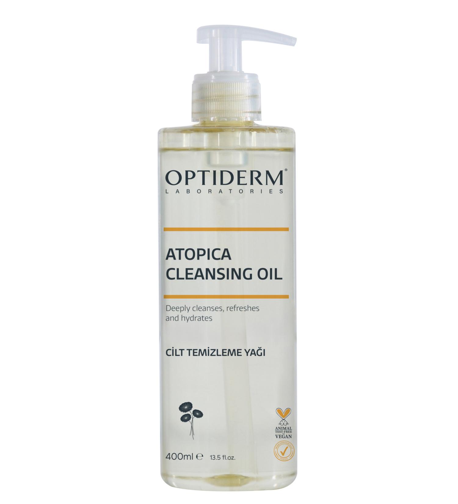 Optiderm Atopica Cleansing Oil for Face and Body - Oil Based Cleanser 400 ml