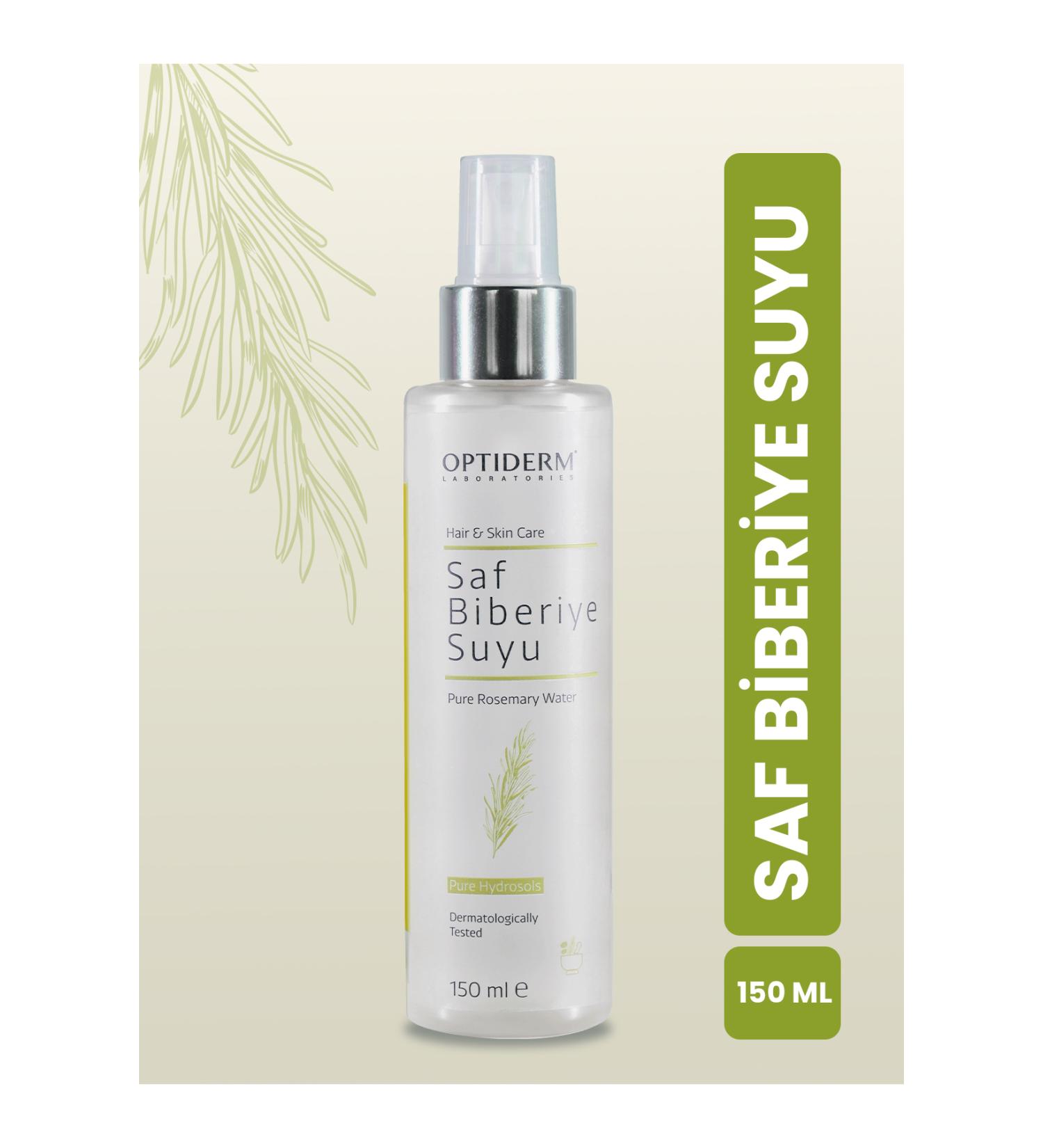 Optiderm Rosemary Water Strengthening Anti-Loss Hair Growth Hair Tonic 0 Natural and Pure 150 ml