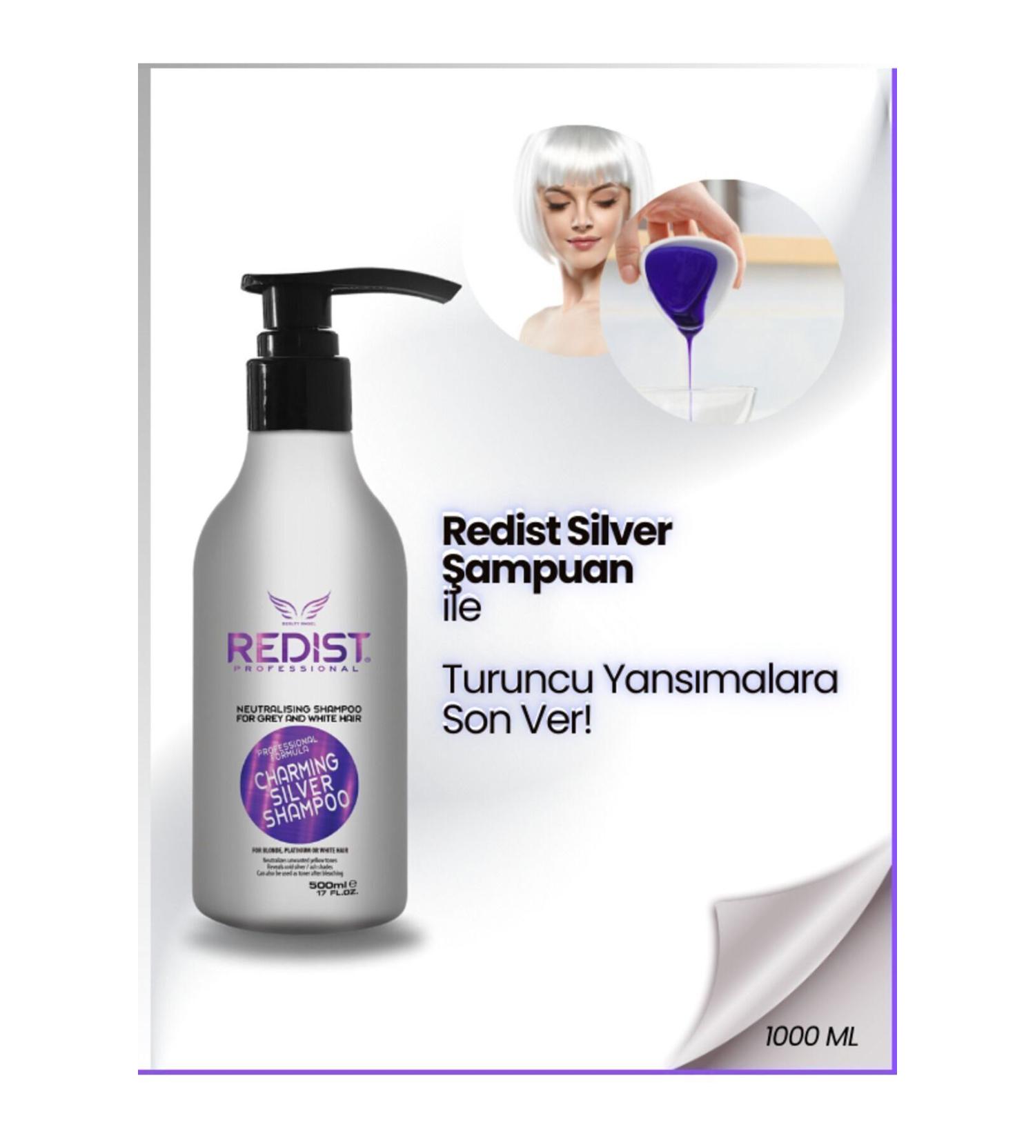 Redist Silver Shampoo for Dyed Highlighted White and Gray Hair 500 ml - Buy Online on GoSupps.com