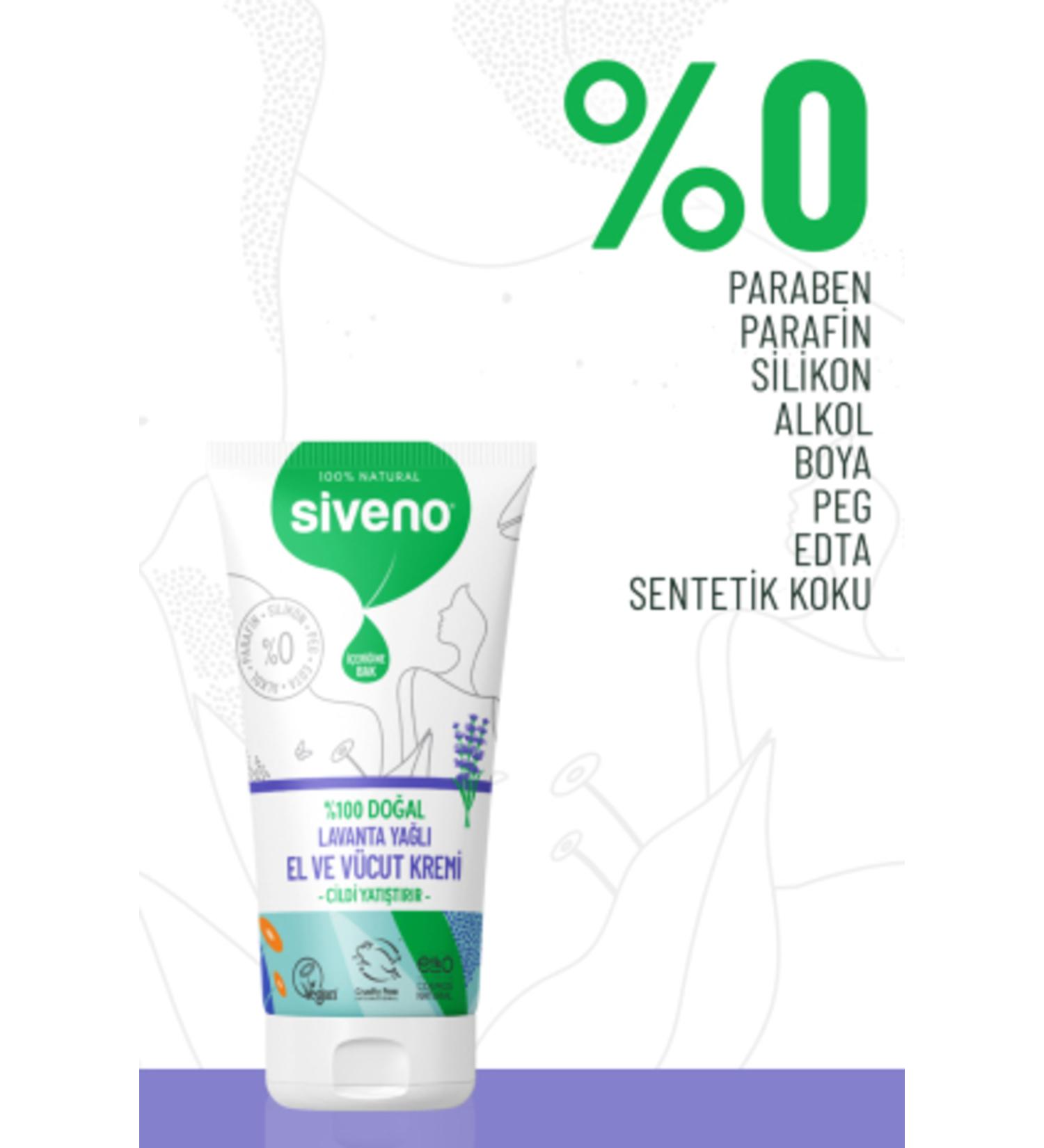 Siveno 0 Natural Hand and Body Cream Lavender Skin Soothing Repairing Intensive Moisturizer Vegan 50 ml - Buy Online on GoSupps.com