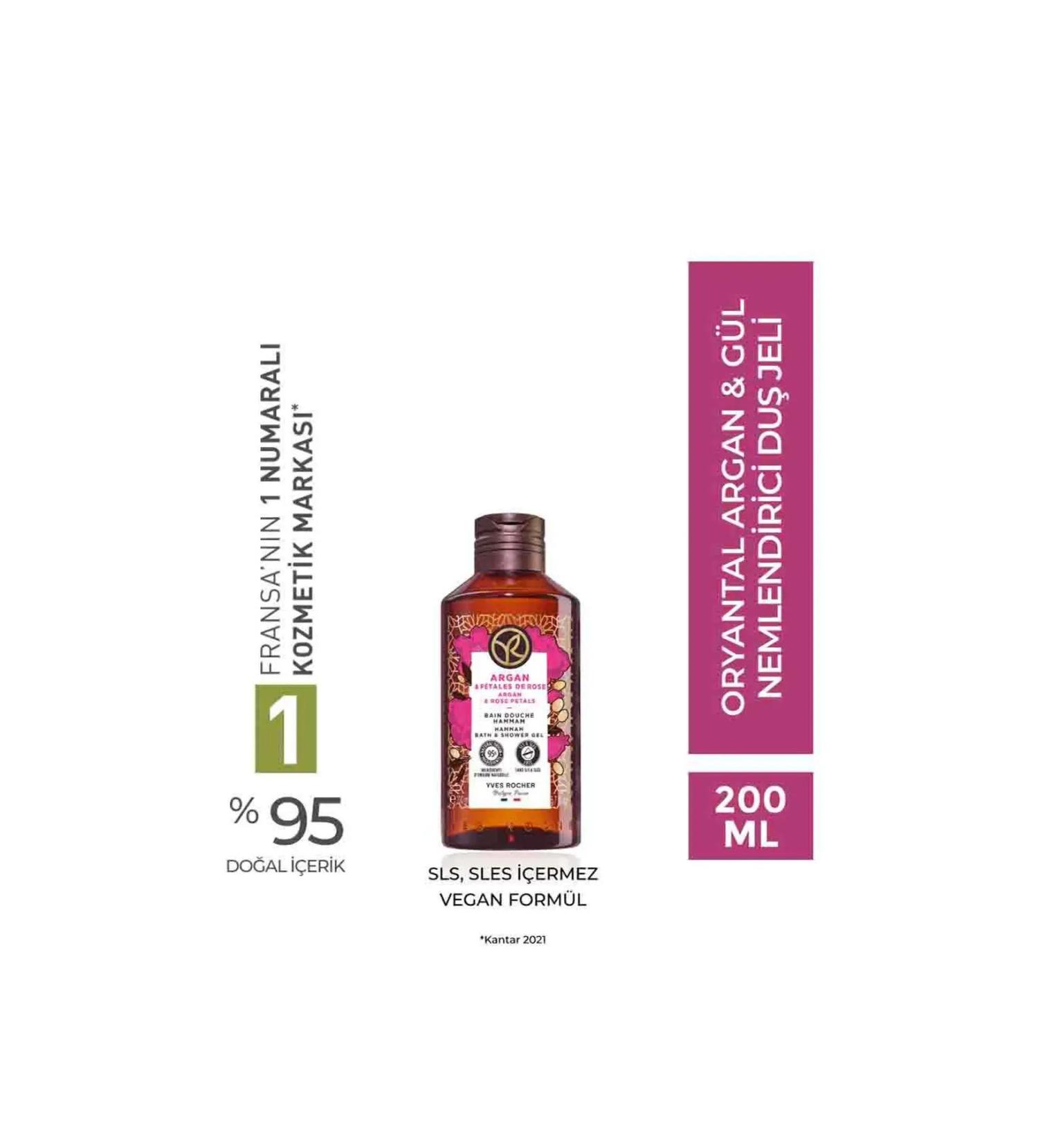 Yves Rocher Moisturizing Shower Gel - Oriental Argan and Rose - 200ml