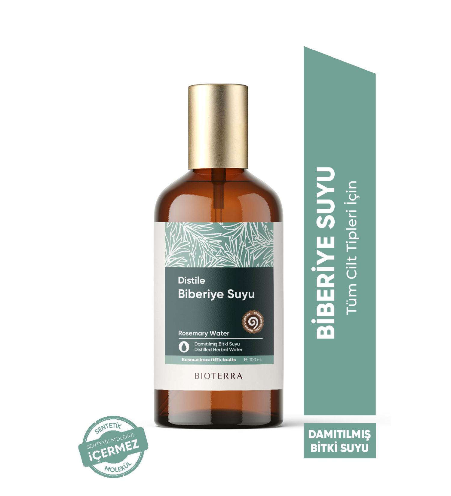 Bioterra Rosemary Water 100 ml - Rosemary Water (Anti-Loss and Fast Hair Growth Tonic)