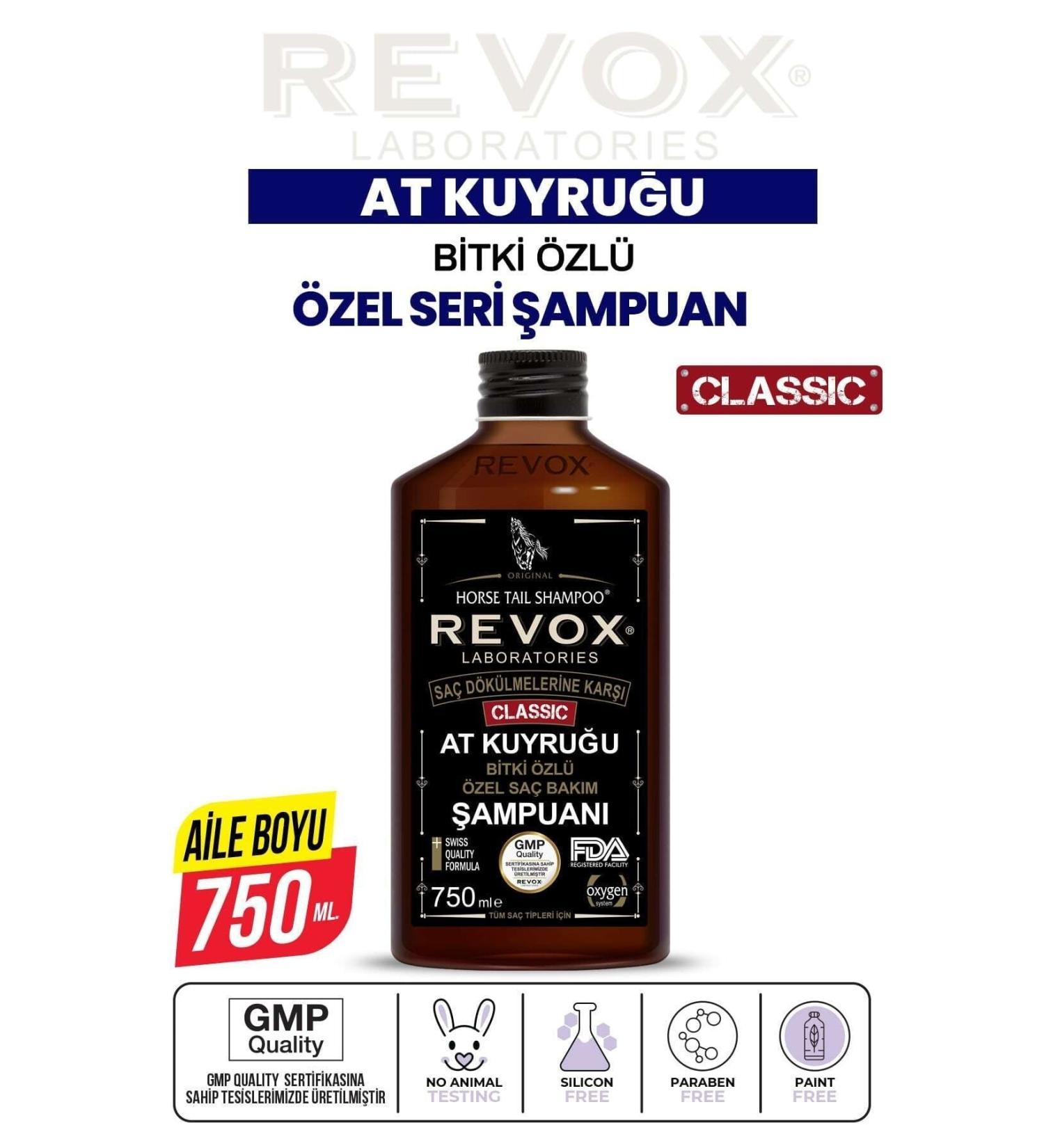 Revox Horsetail Plant Essence Anti-Hair Loss Fast Growth Effective Shampoo Large Size / 750 ml - Buy Online on GoSupps.com