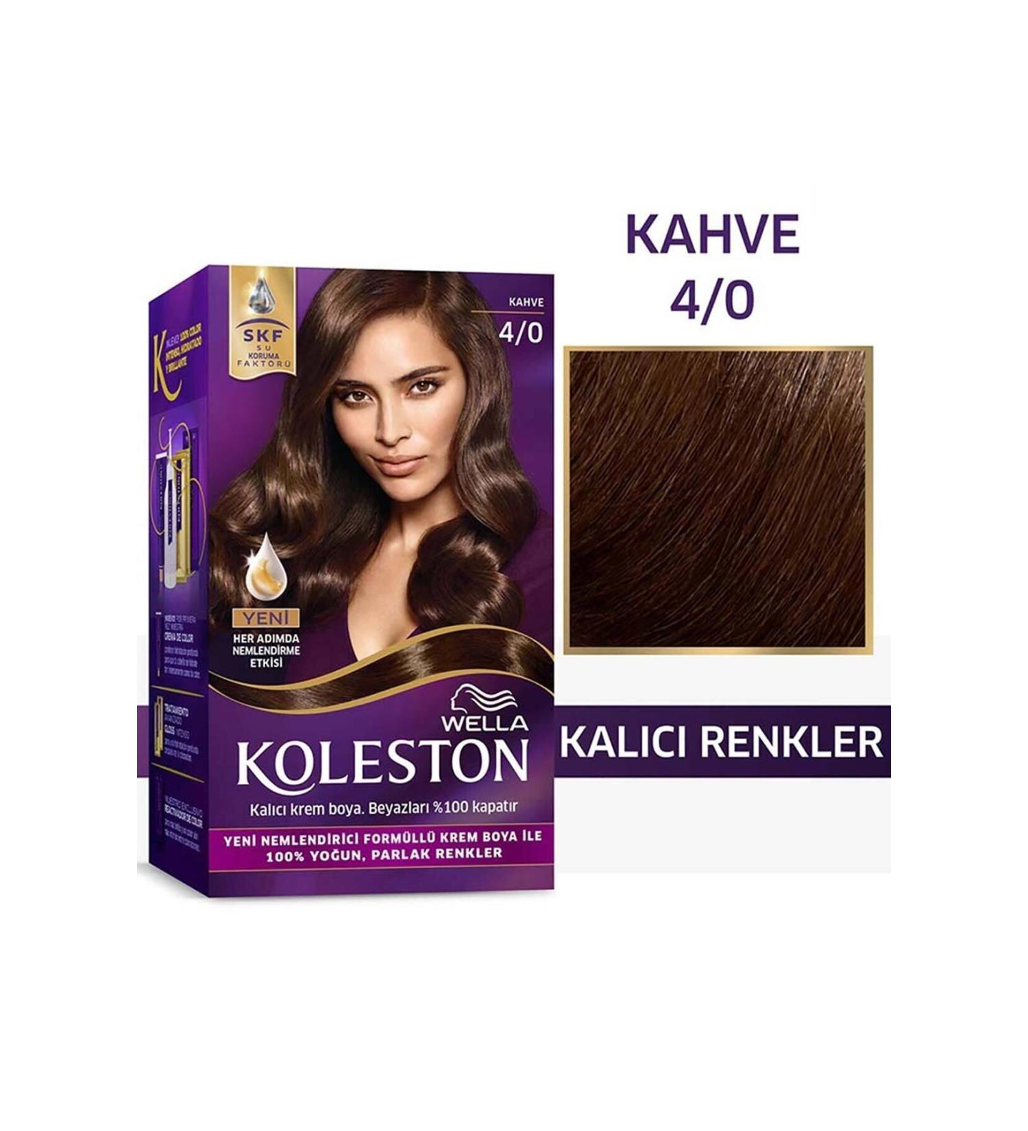 Wella Koleston Kit Hair Dye 4/0 Brown - Buy Online on GoSupps.com