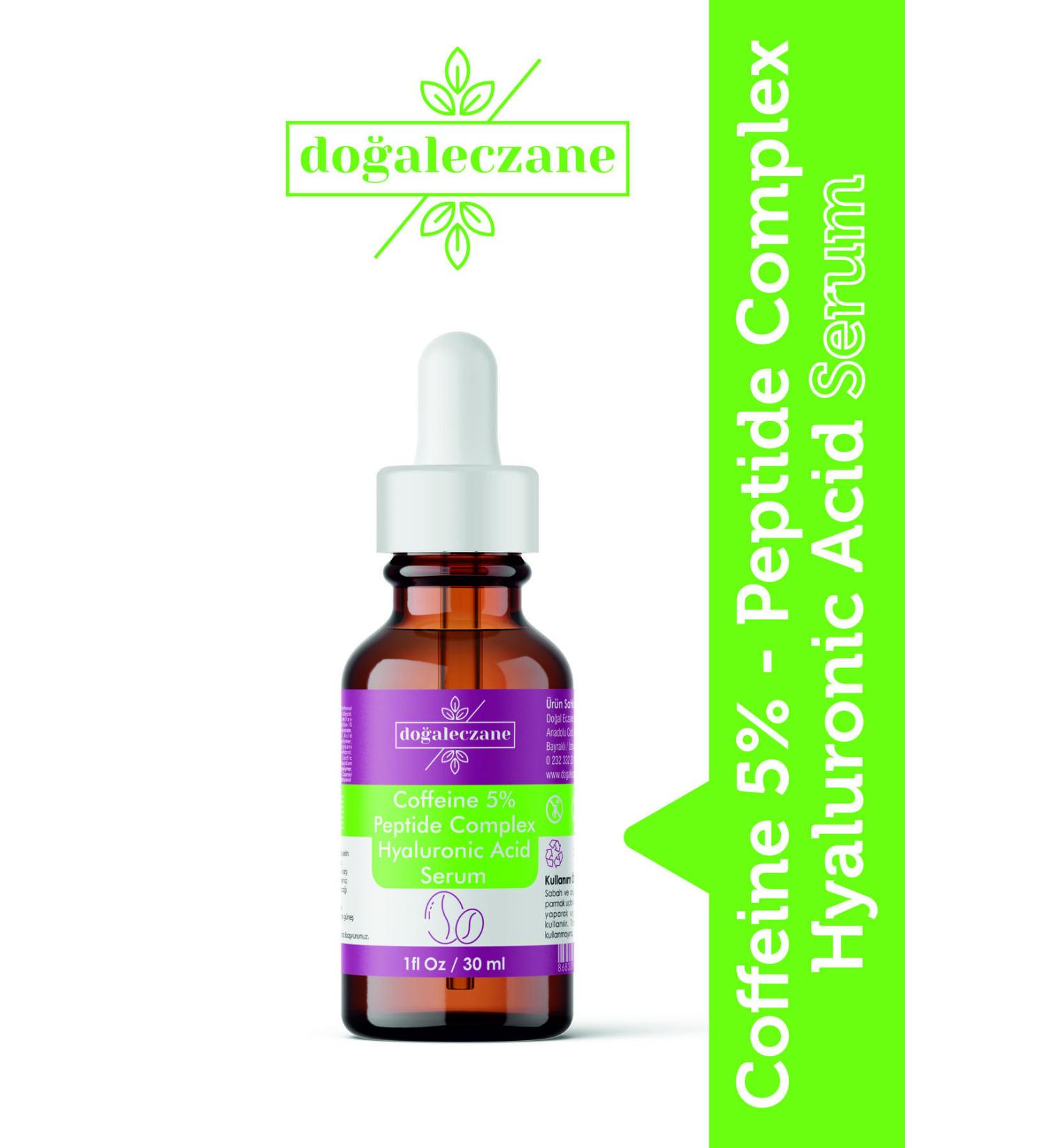 Natural Pharmacy Caffeine 5% Peptide Complex Hyaluronic Acid 1% Serum 30 Ml.