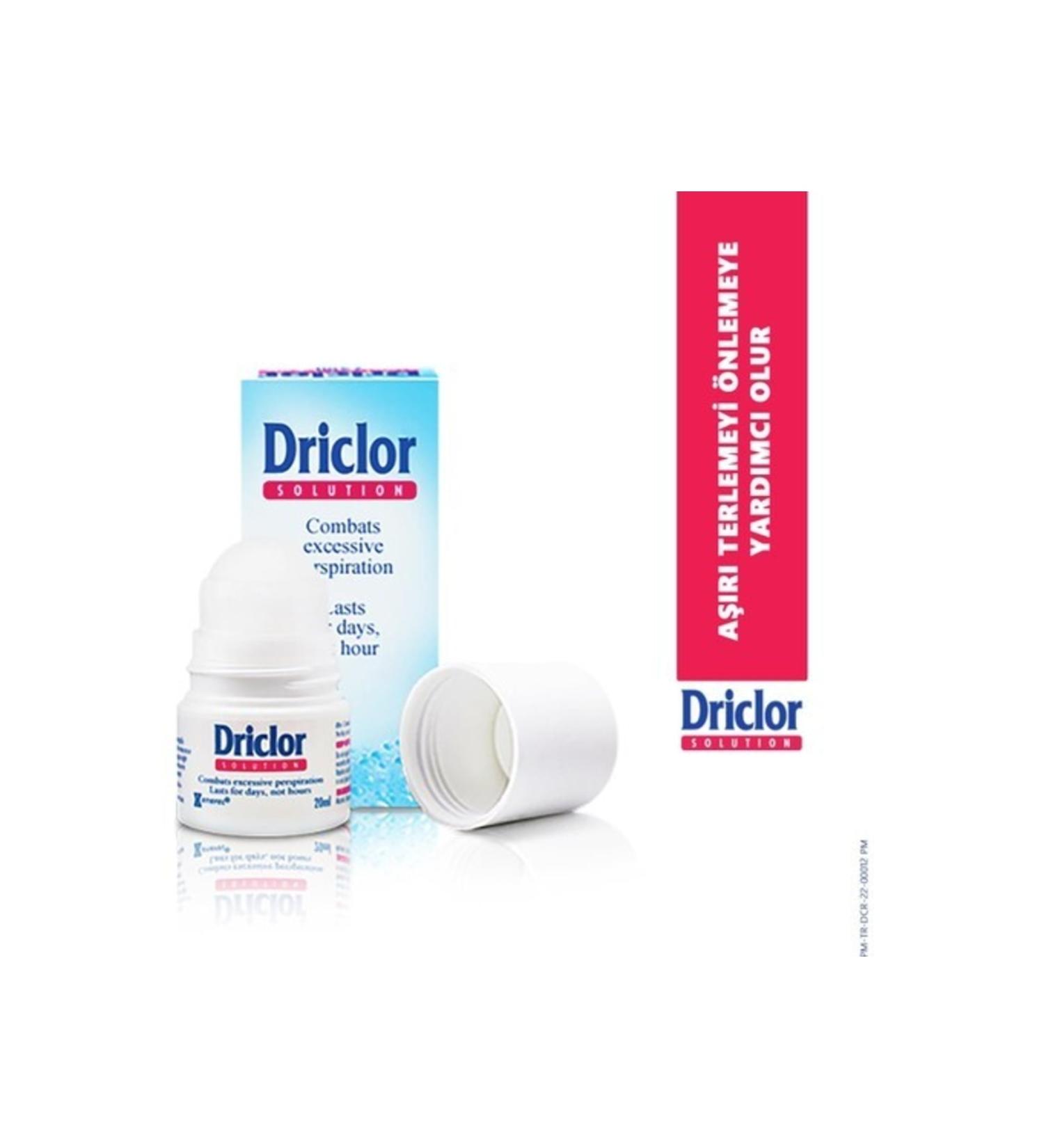 Driclor Solution Roll-on 20 ml - Antiperspirant - Buy Online on GoSupps.com