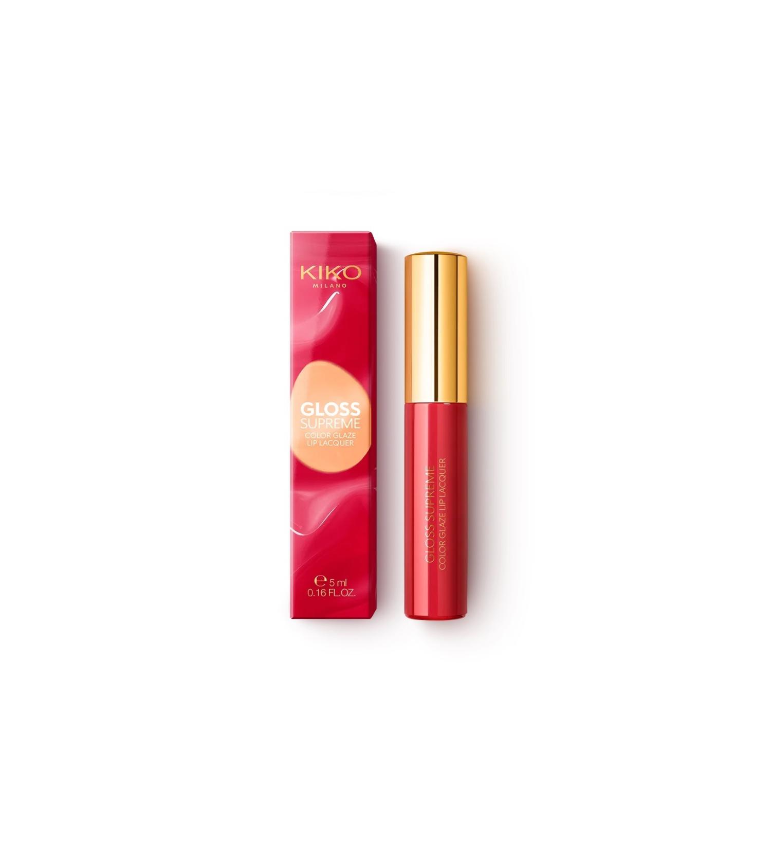 KIKO Gloss Supreme Color Glaze Lip Lacquer - Intensely Pigmented Shiny Finish Lipstick 5ML - Buy Online on GoSupps.com