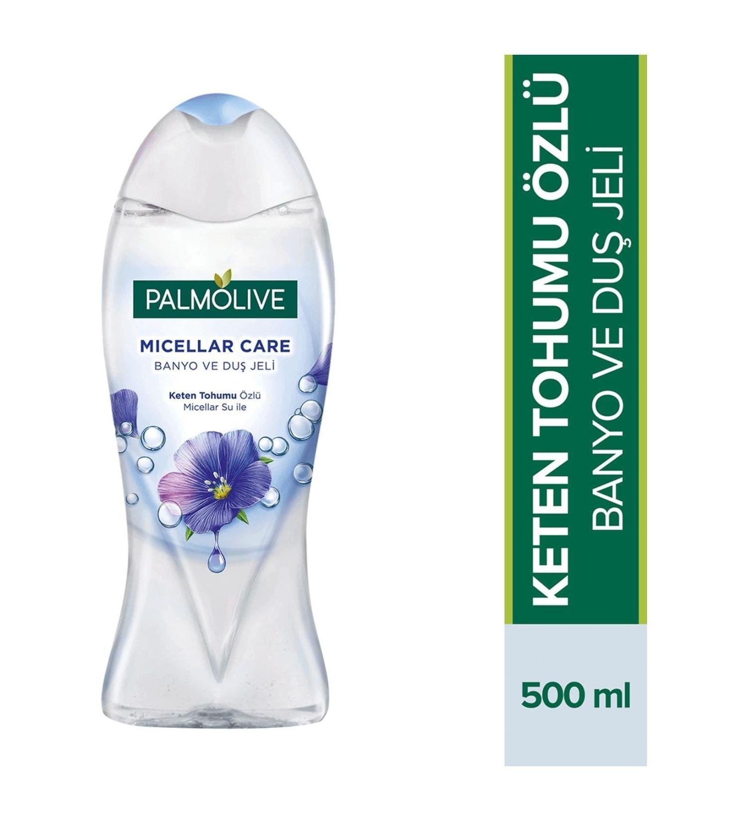 Palmolive Micellar Care Bath and Shower Gel with Linseed Extract Micellar Water 500 ml