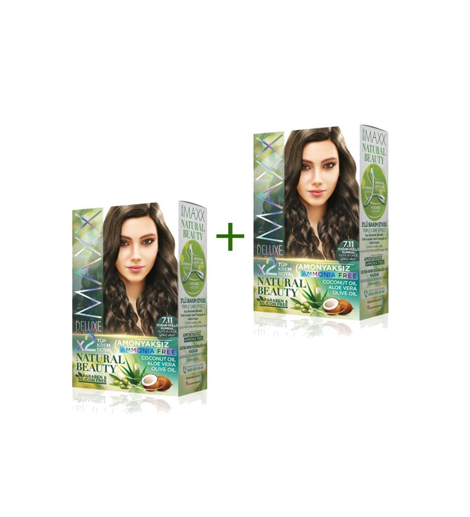 New Season Clez 2 Pack Natural Beauty Ammonia-Free Hair Dye 7.11 Intense Ash Blonde Campaign