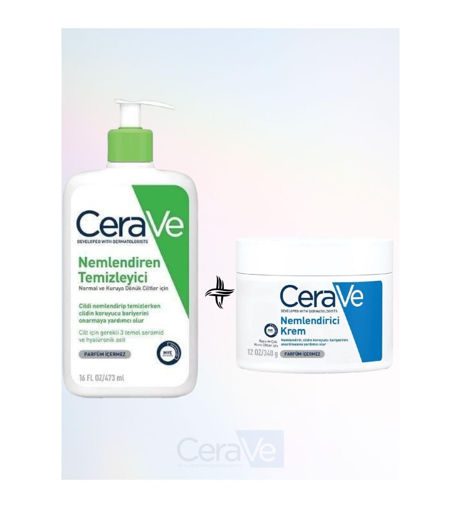 CeraVe Foaming Cleanser Foaming Cleanser Oily and Combination Skin 473 ml Moisturizing Cream 340 gr