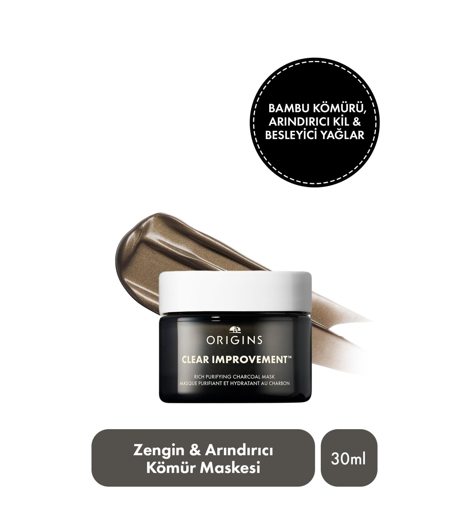 Origins Clear Improvement Rich Purifying Treatment Mask with Charcoal 30ml - Buy Online on GoSupps.com