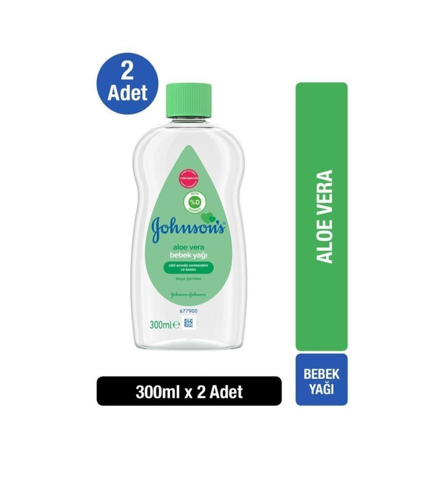 Johnson's Johnsons Baby Oil Aloe Vera 300 ml X 2 Pcs