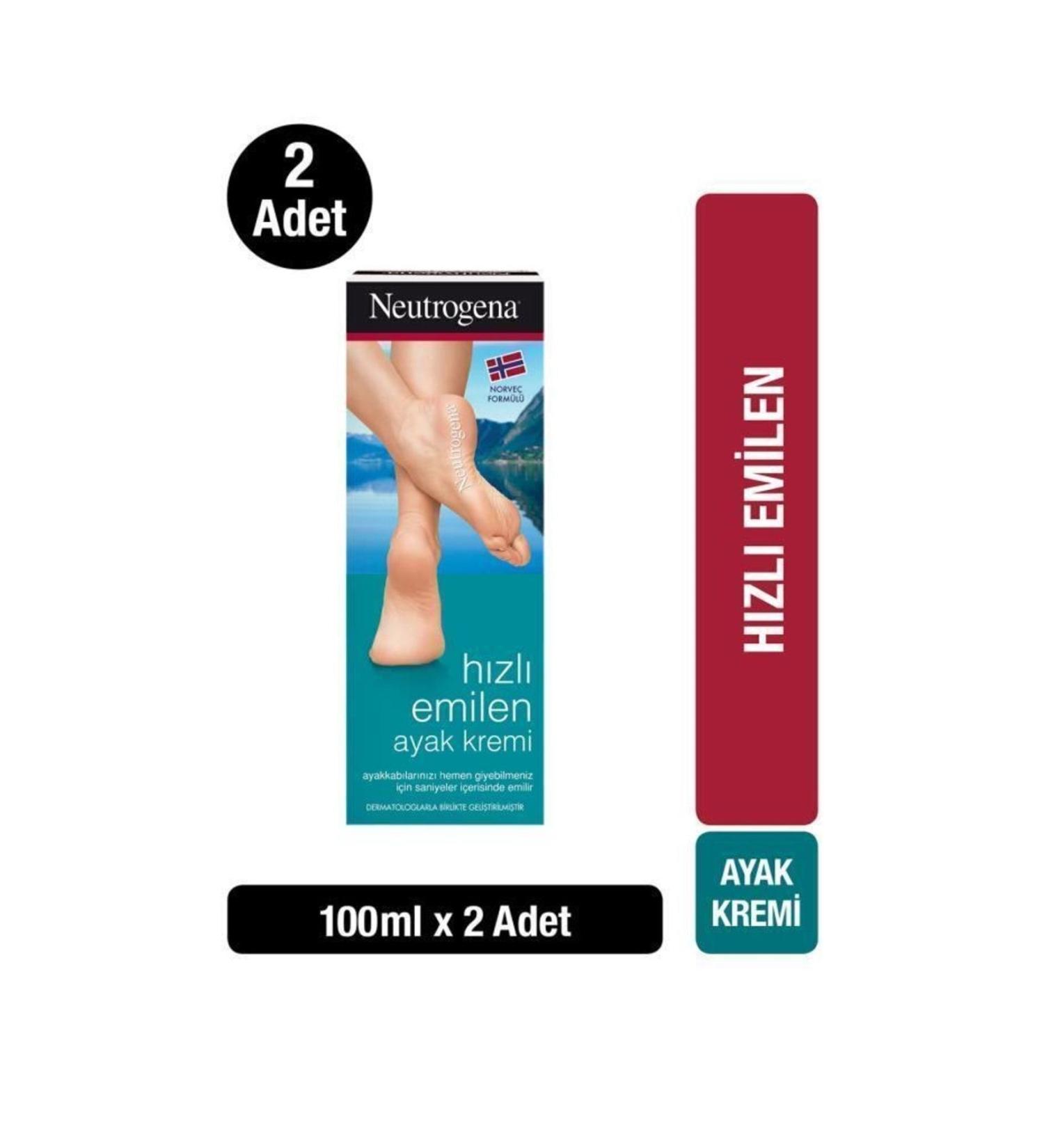 Neutrogena Norwegian Formula Fast Absorbing Foot Cream 100ml x2