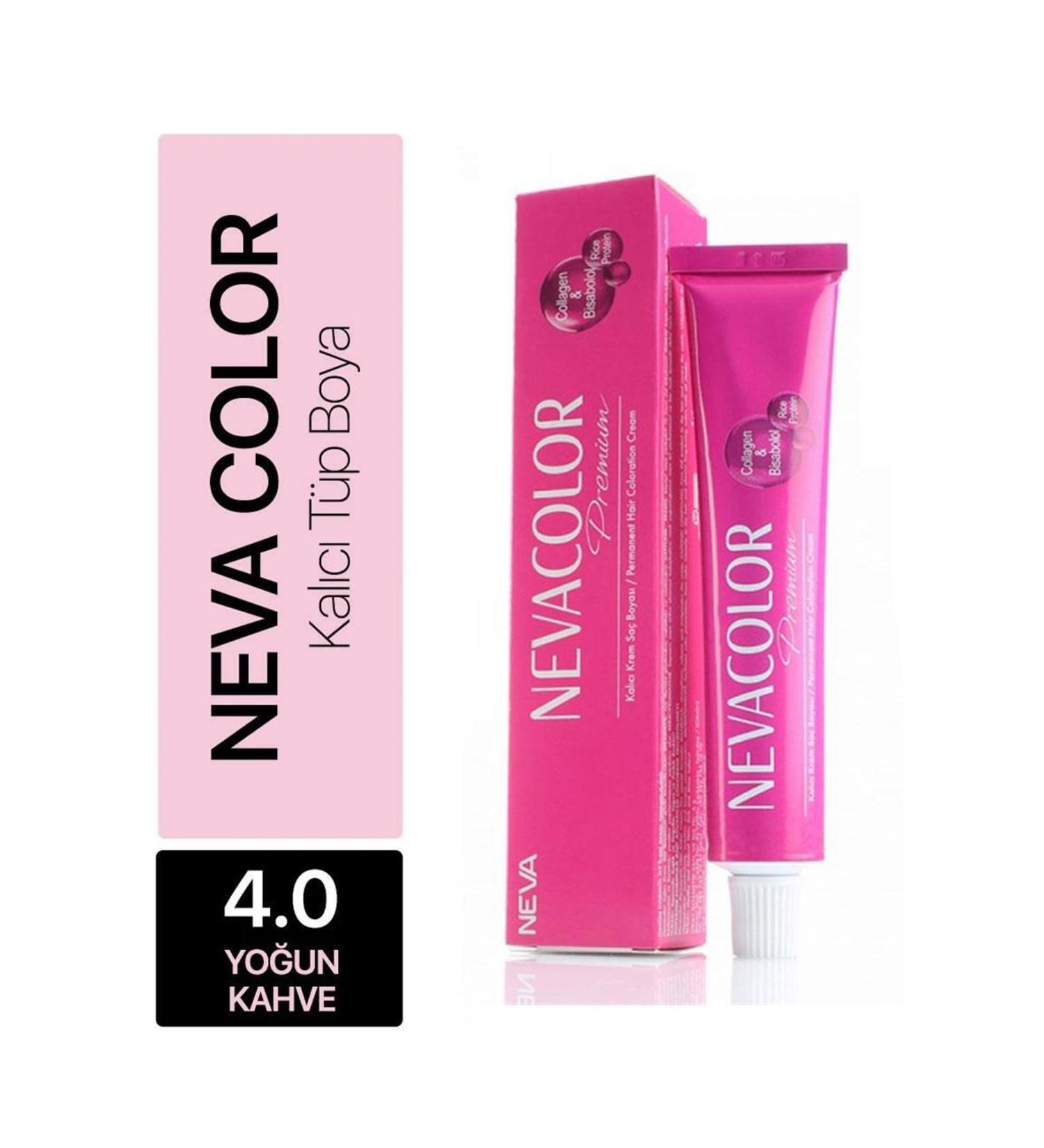 Neva Color Nevacolor Tube Hair Dye No: 4.0 Intense Brown - Buy Online on GoSupps.com