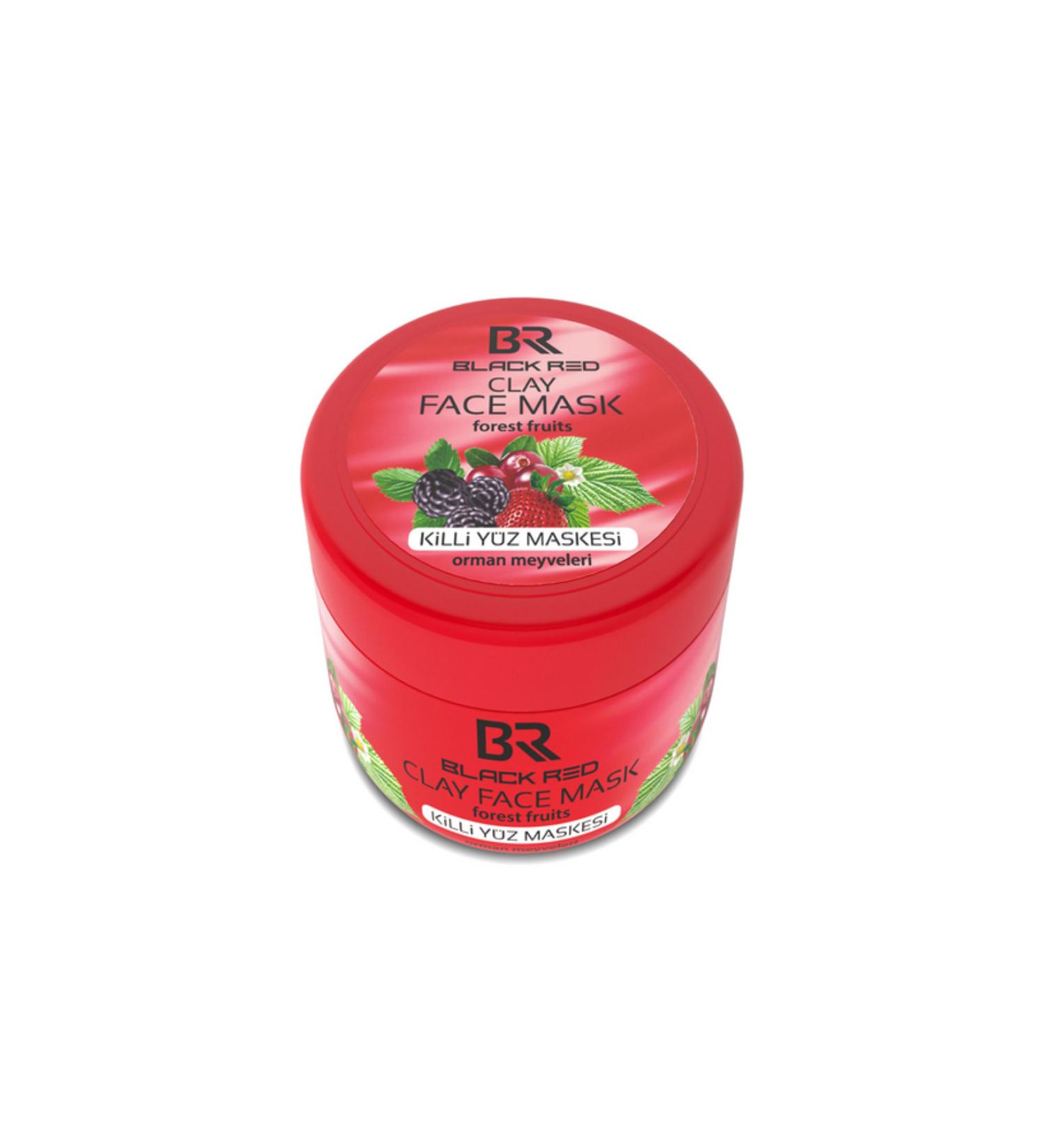 Black Red CLAY FACE MASK FOREST FRUITS 400 GR - Buy Online on GoSupps.com