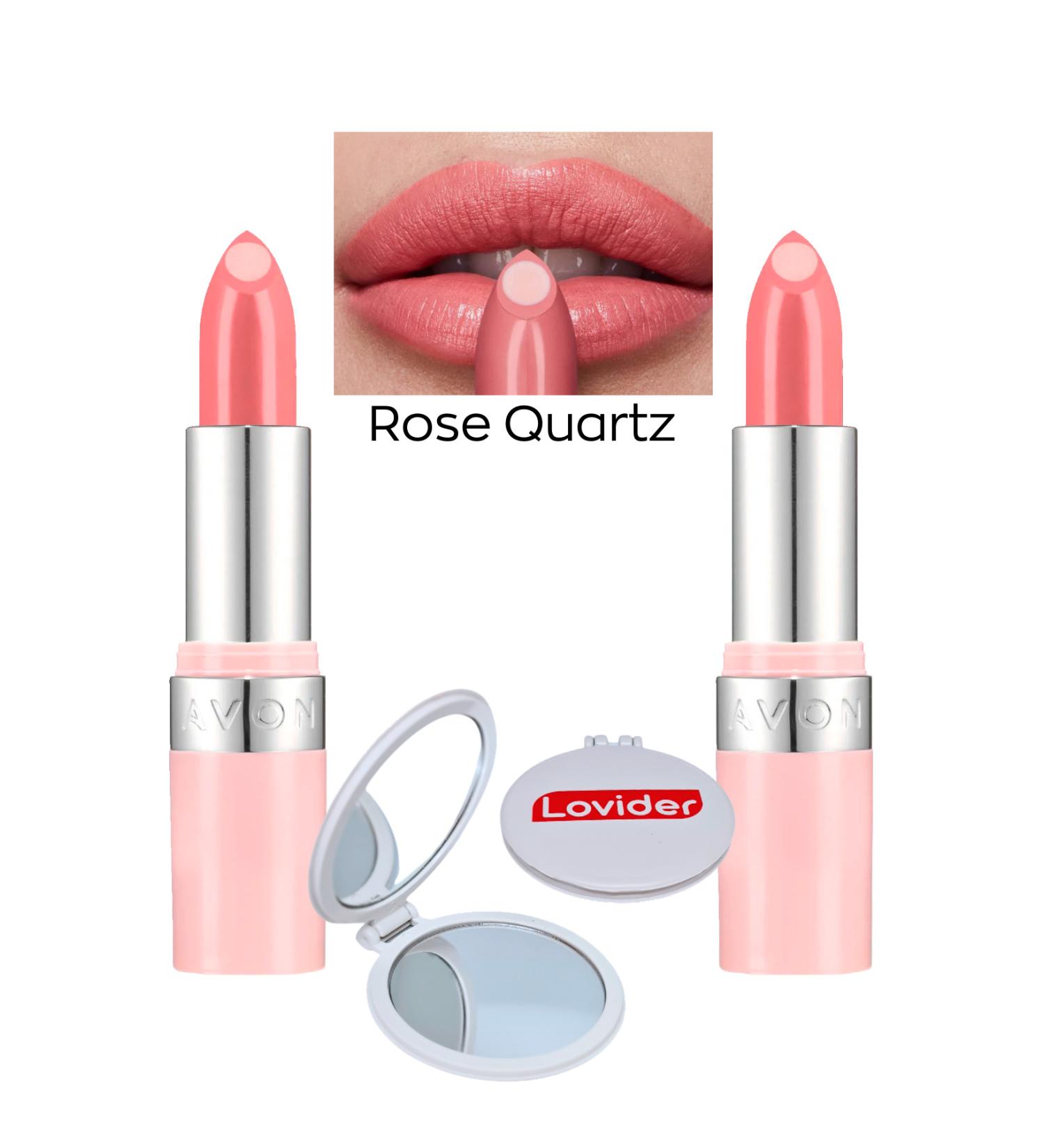 Avon Hydramatic Shimmer Lipstick - Rose Quartz 2 Pack + Pocket Mirror - Buy Online on GoSupps.com