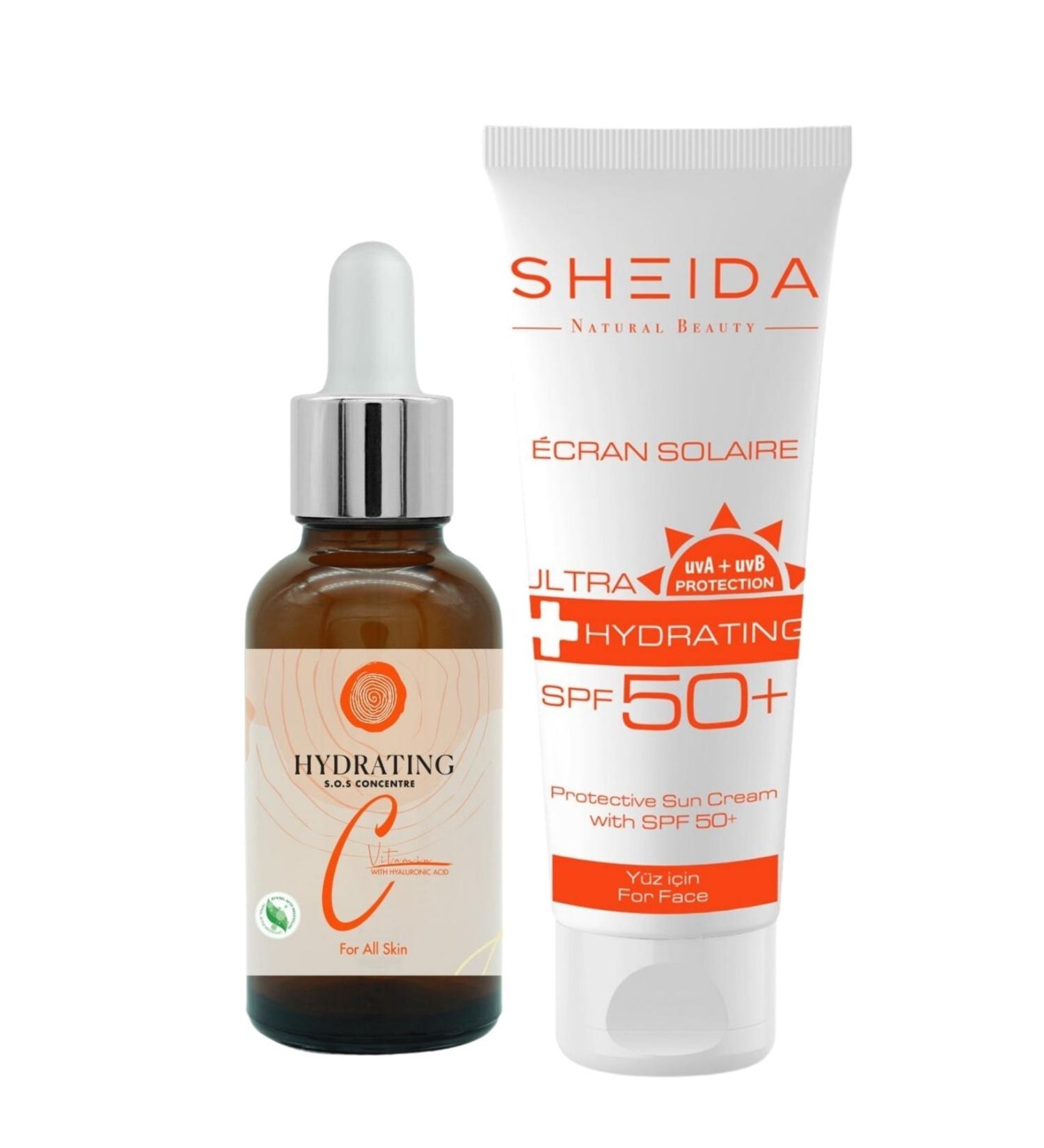 Sheida Sauce Vitamin C Concentrate Serum 30 Ml | Sunscreen Spf 50 - 75 Ml