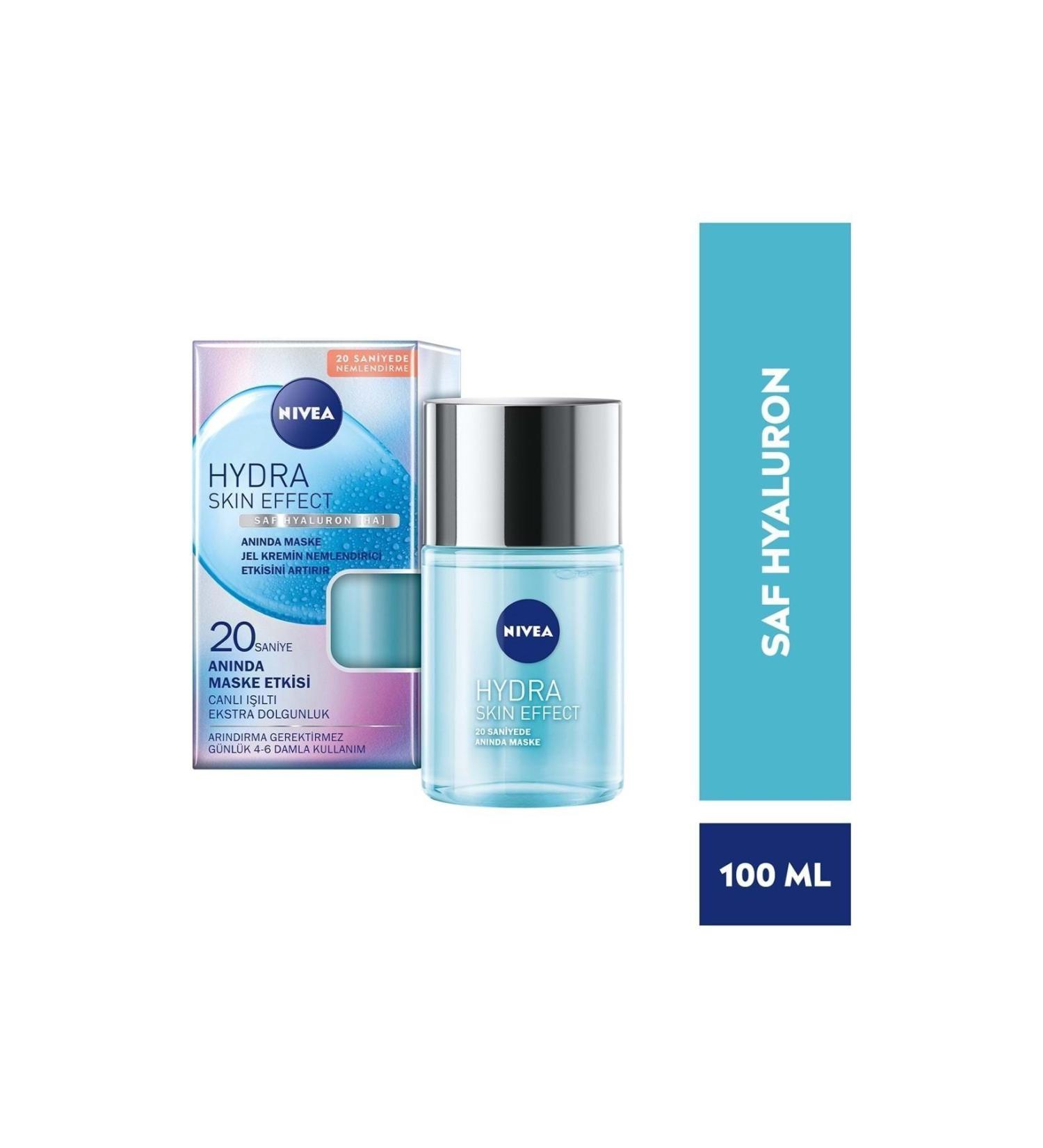 NIVEA Hydra Skin Effect 20 Seconds Instant Face Mask 100ml Pure Hyaluron 72 Hour Moisturization D