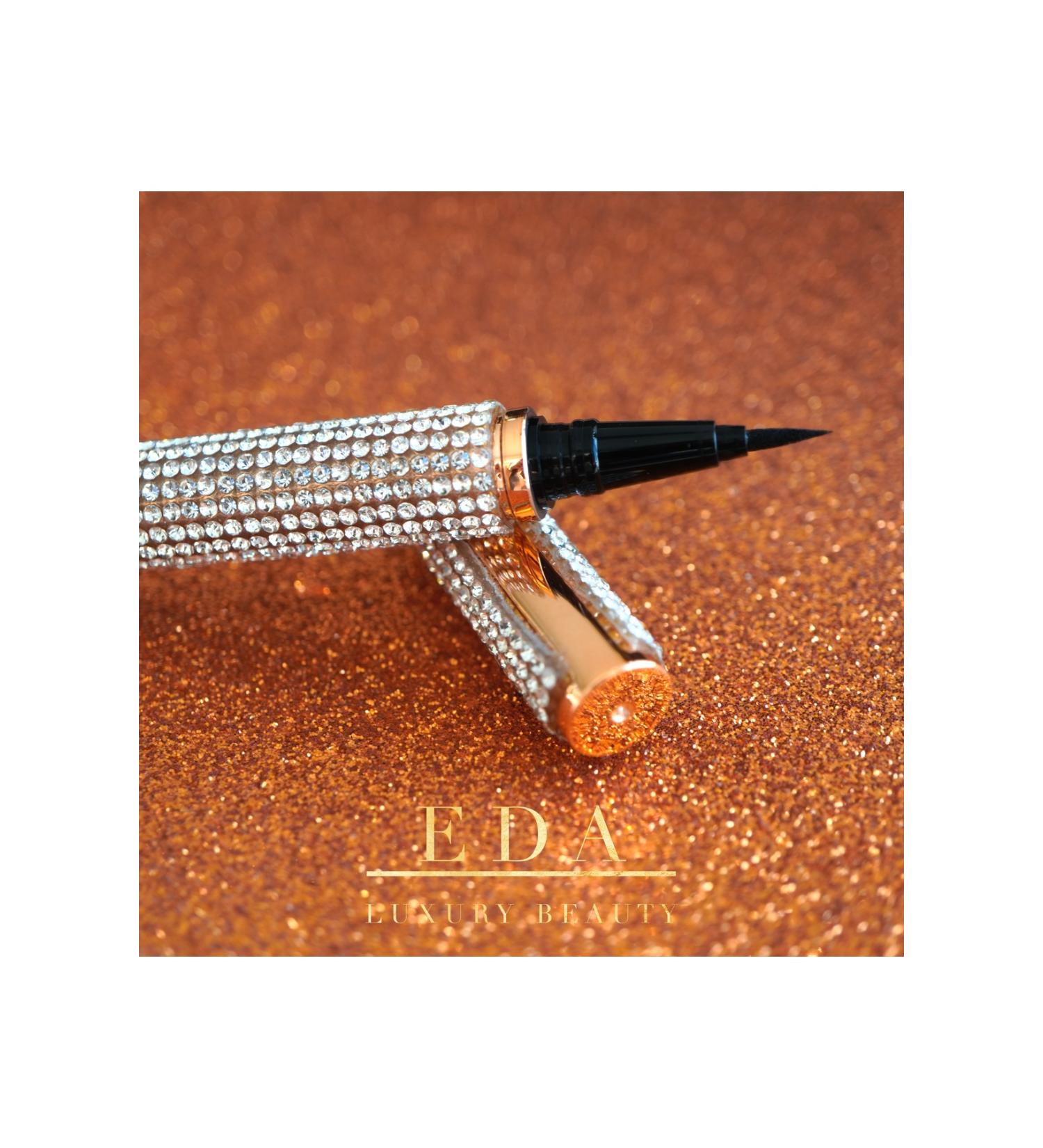 EDA LUXURY BEAUTY Ultra Thin Felt Tip Eyeliner Black Shiny Waterproof Liquid Eyeliner Vegan Eye Makeup Pen - Buy Online on GoSupps.com