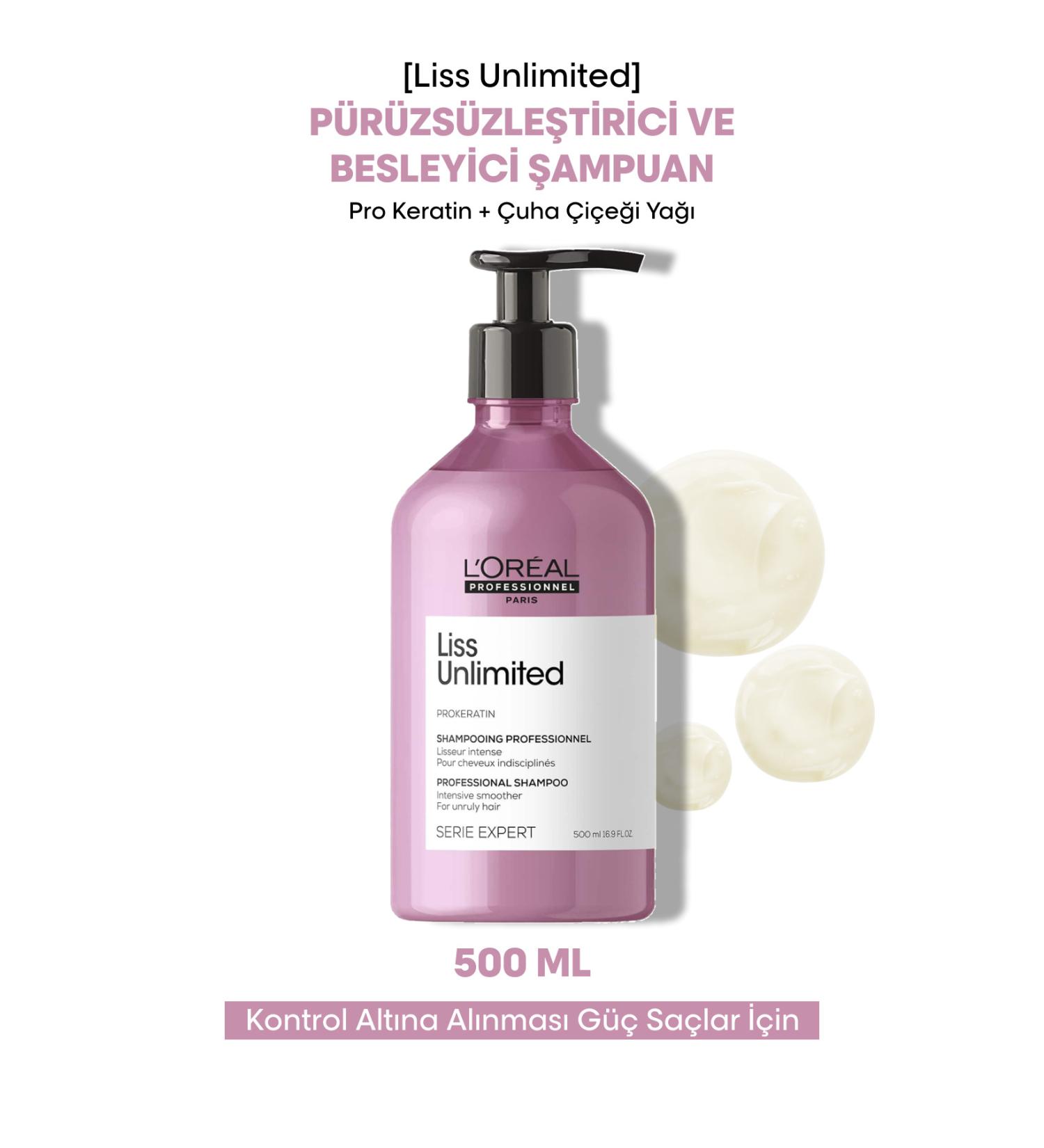 L'oreal Professionnel Serie Expert Liss Unlimited Anti-frizz and Intense Softness Shampoo - Buy Online on GoSupps.com