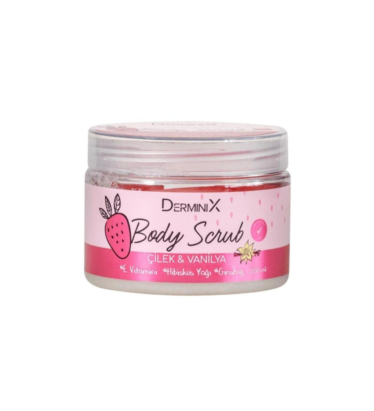 Derminix Strawberry Vanilla Body Peeling 300 ml - Buy Online on GoSupps.com
