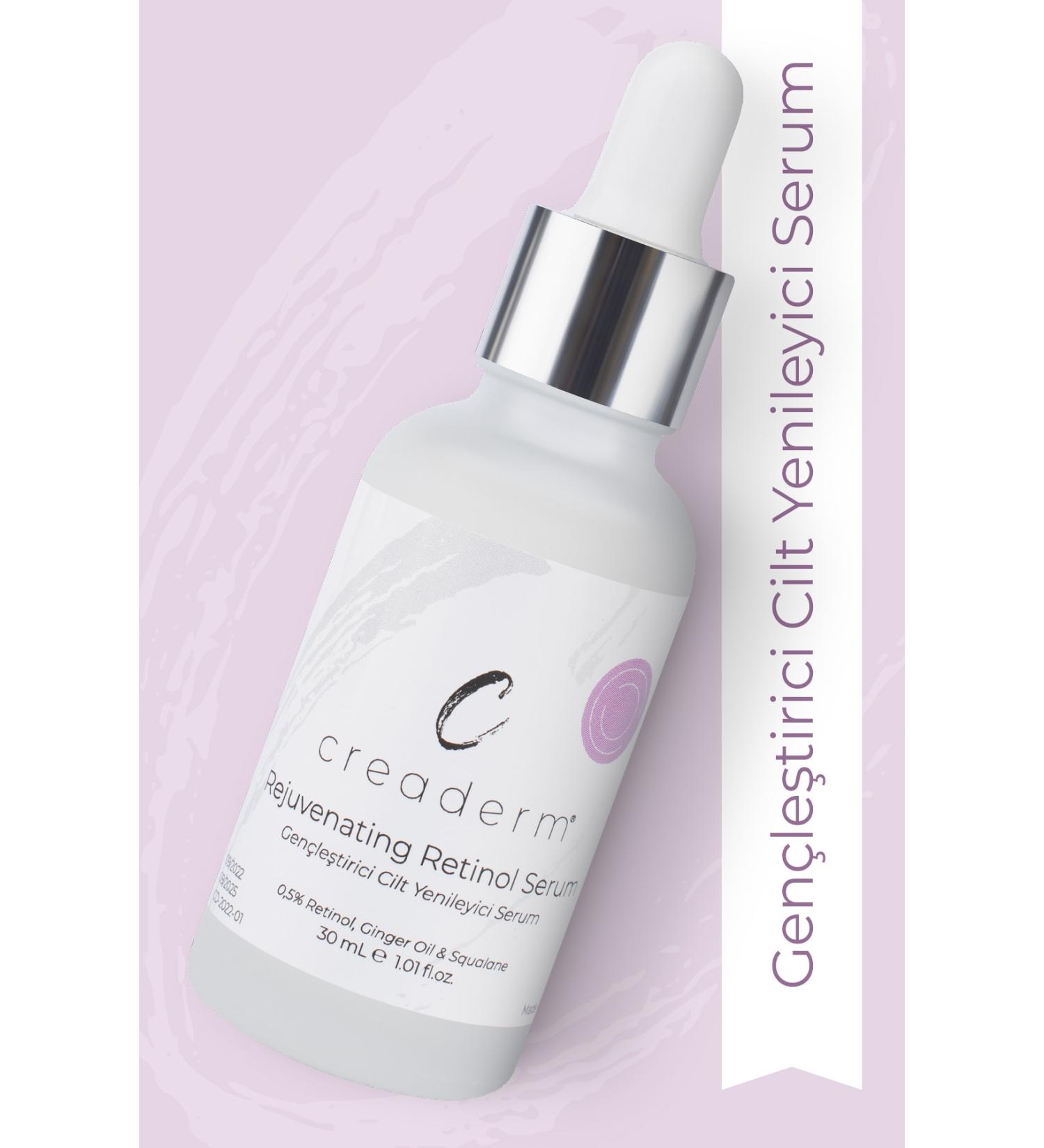 CREADERM Rejuvenating Skin Renewal Serum (0.5% Retinol Ginger Oil & Squalane) - Buy Online on GoSupps.com