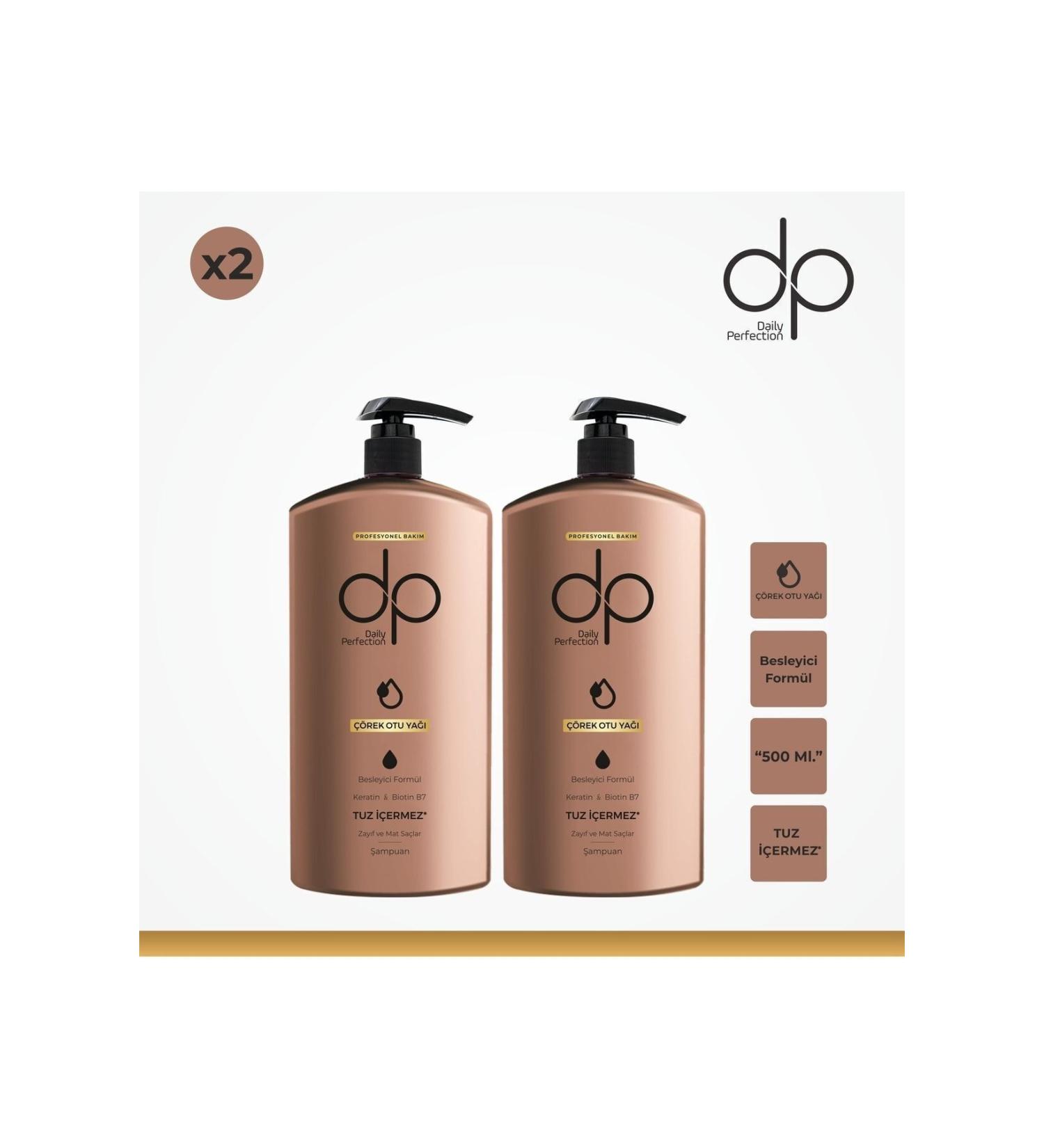 DP Daily Perfection Shampoo Black Cumin Oil 500 ml X 2 Pieces