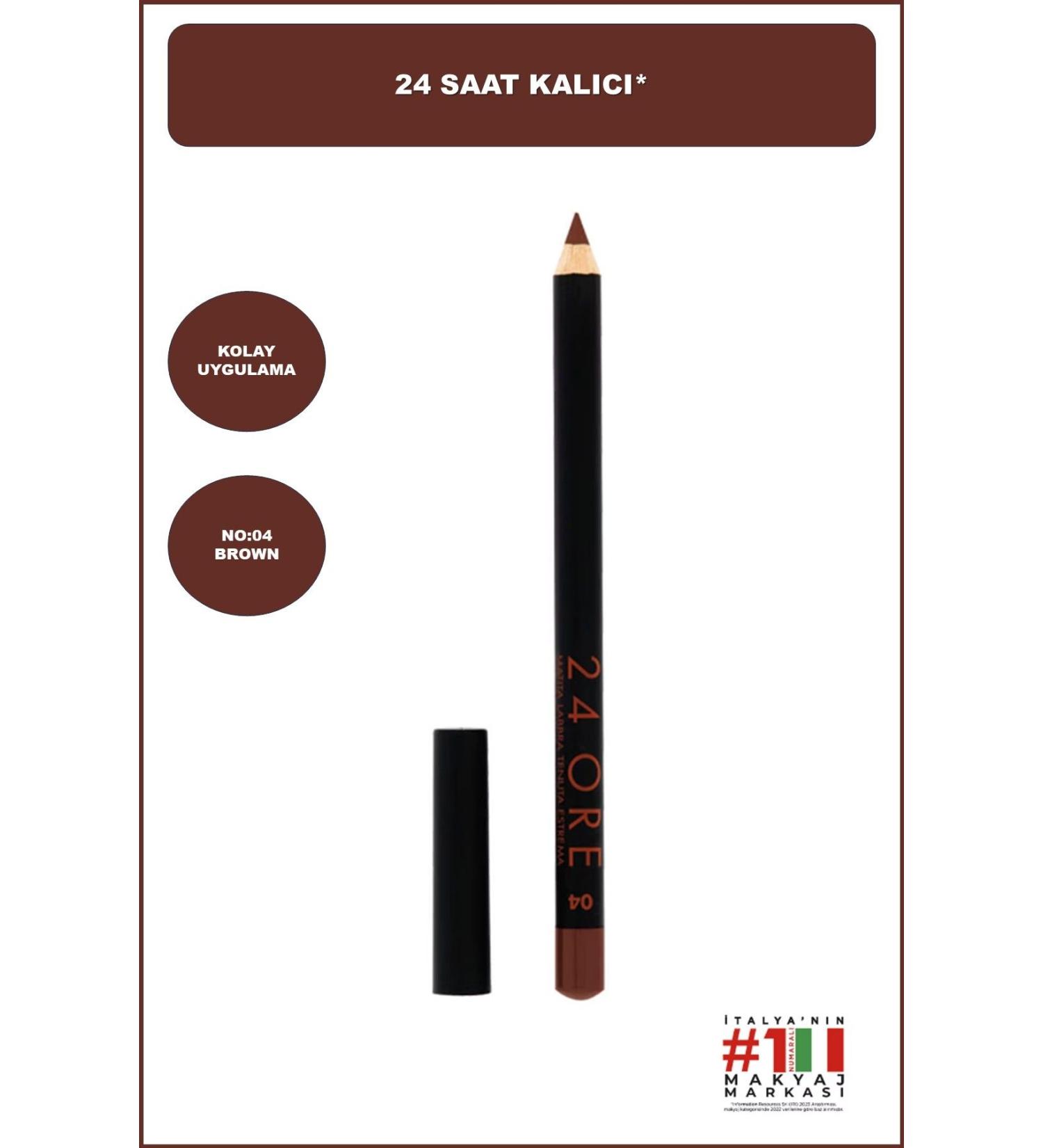Deborah 24ore Lip Pencil No: 04 Brown