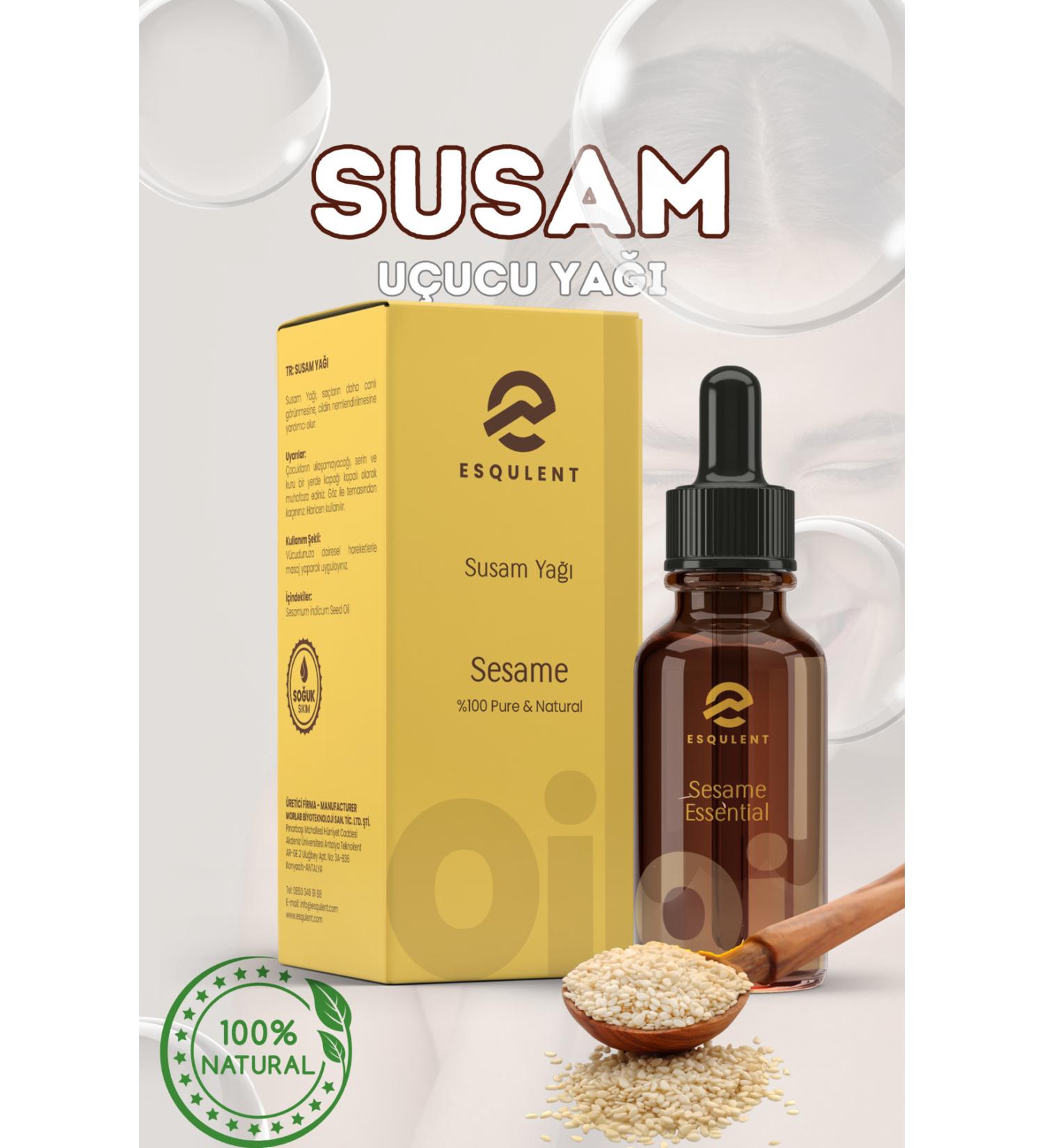 Esqulent 0 Pure Cold Pressed Sesame Oil Cleanses and Deeply Nourishes the Skin Nourishes the Hair - Buy Online on GoSupps.com