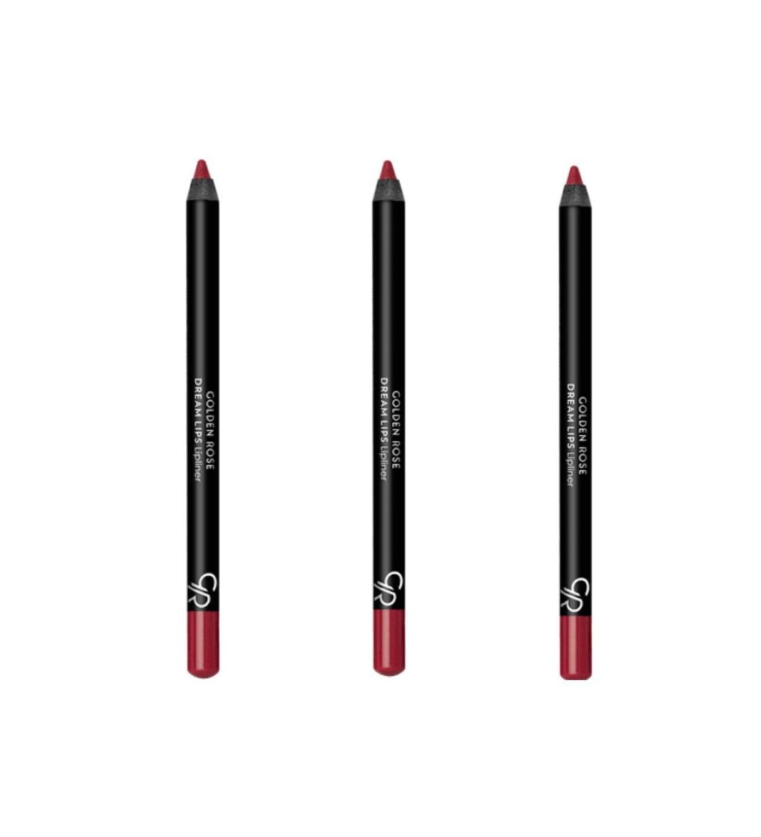 Golden Rose Dream Lips Lipliner Lip Pencil No: 516 3 Pieces