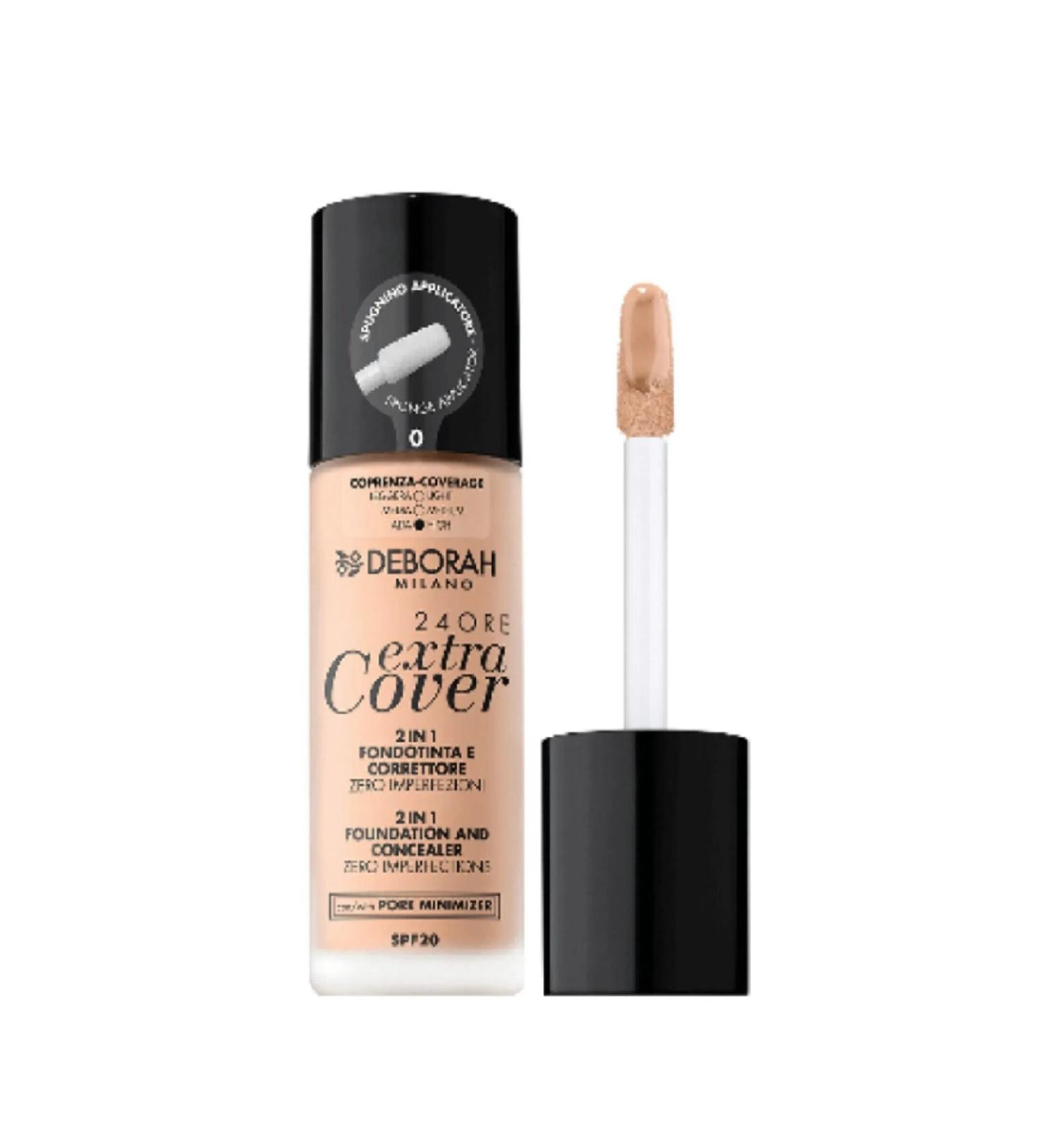 Deborah 24ore Extra Cover Spf20 High Coverage Permanent Liquid Foundation No: 0 Fair Rose