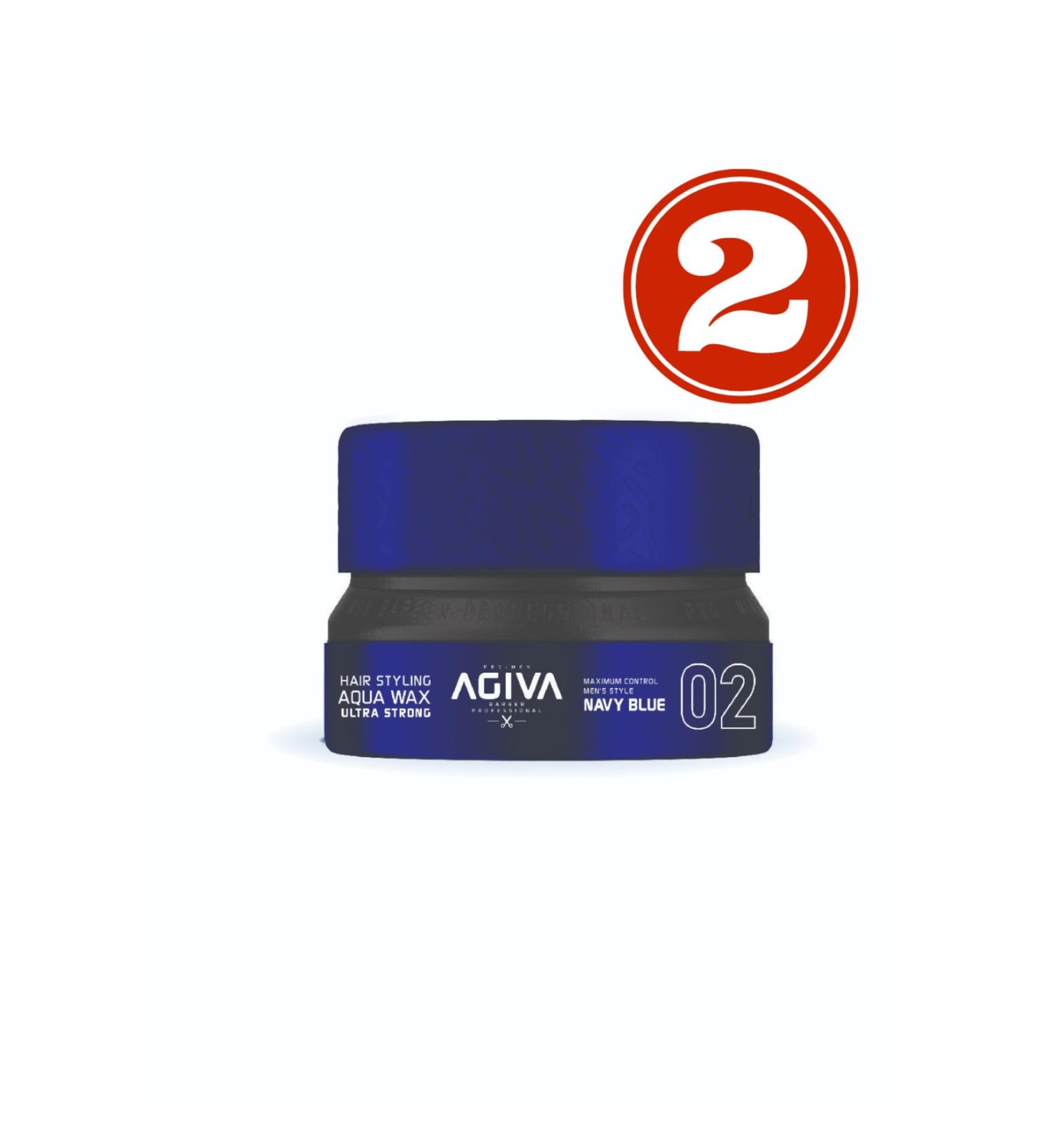 Agiva Hair Styling Cream Wac Shiny Finish Medium Hardness No:08/2pcs