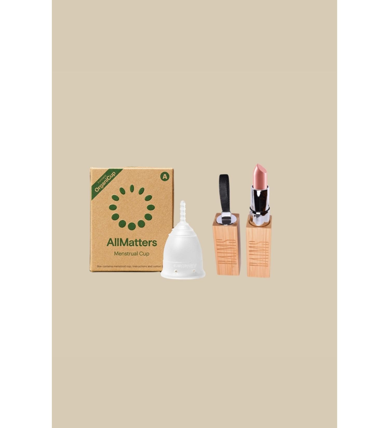 Allmatters Menstrual Cup Model A and Baims Lipstick-Vegan Lipstick