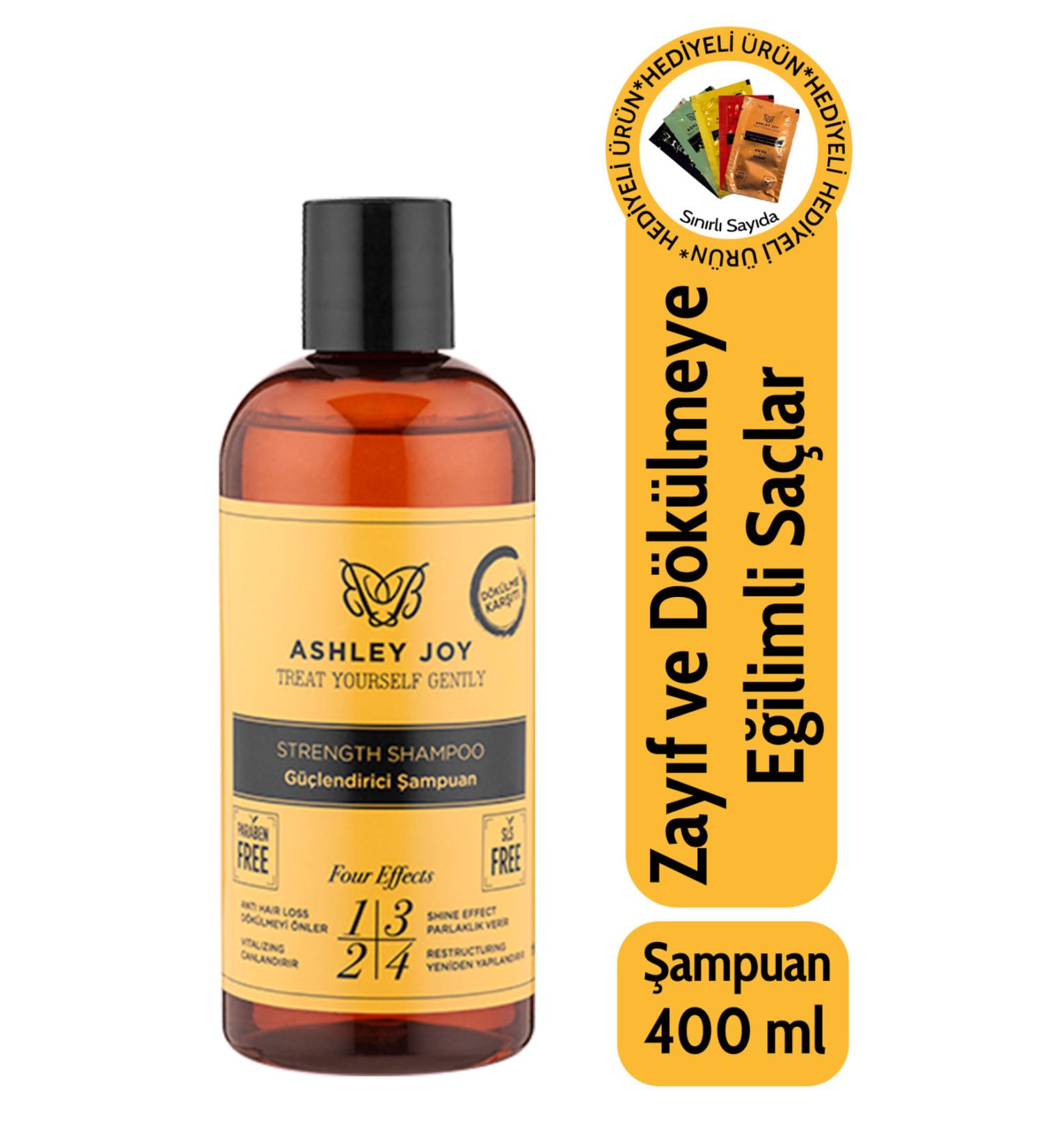 Ashley Joy Anti-Hair Loss Strengthening Shampoo with Keratin and Caffeine Sulfate-Free 400 ml - Buy Online on GoSupps.com
