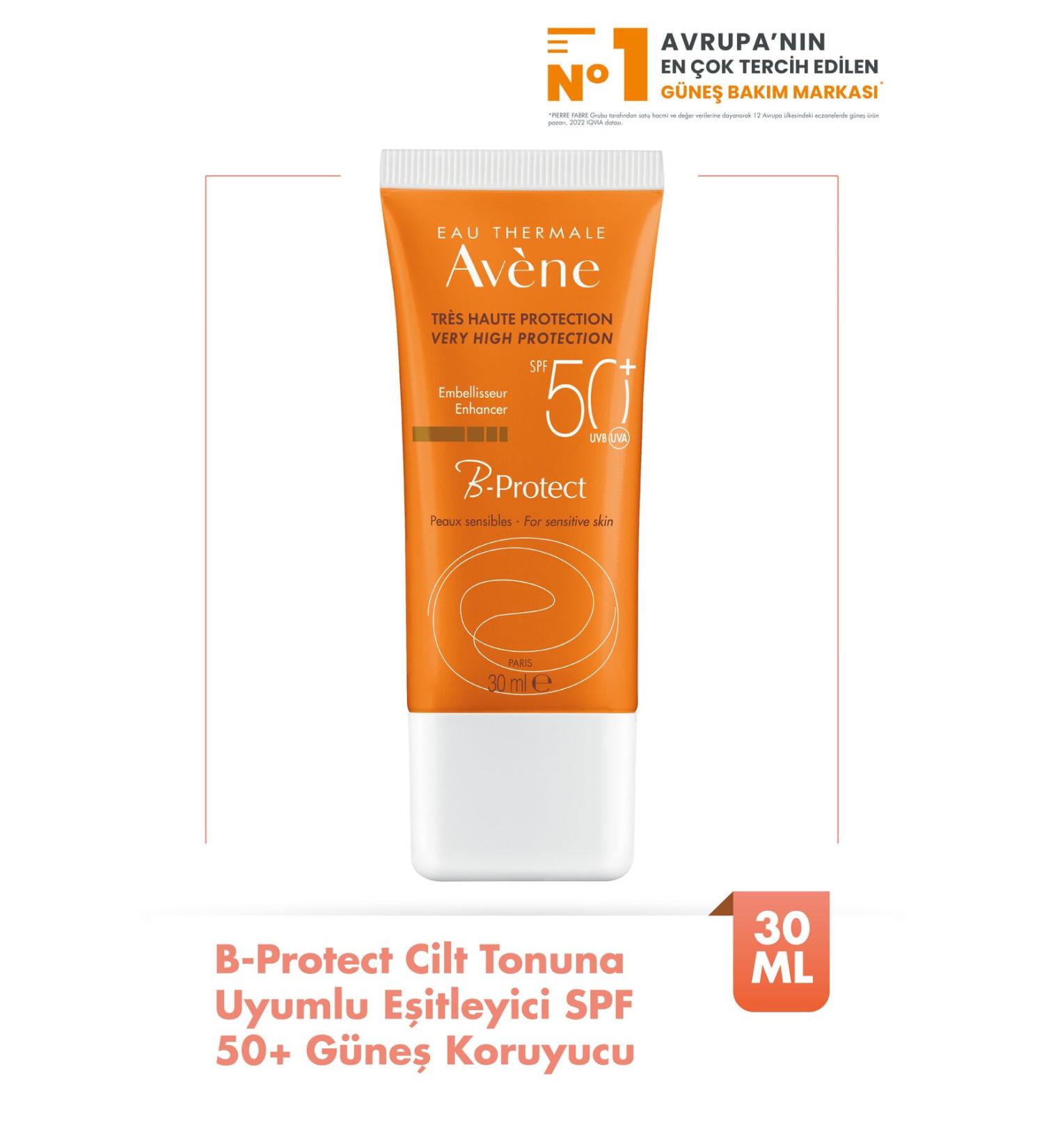 Avene B-protect SPF50+ Skin Tone Equalizing Sun Cream 30 ml - Buy Online on GoSupps.com