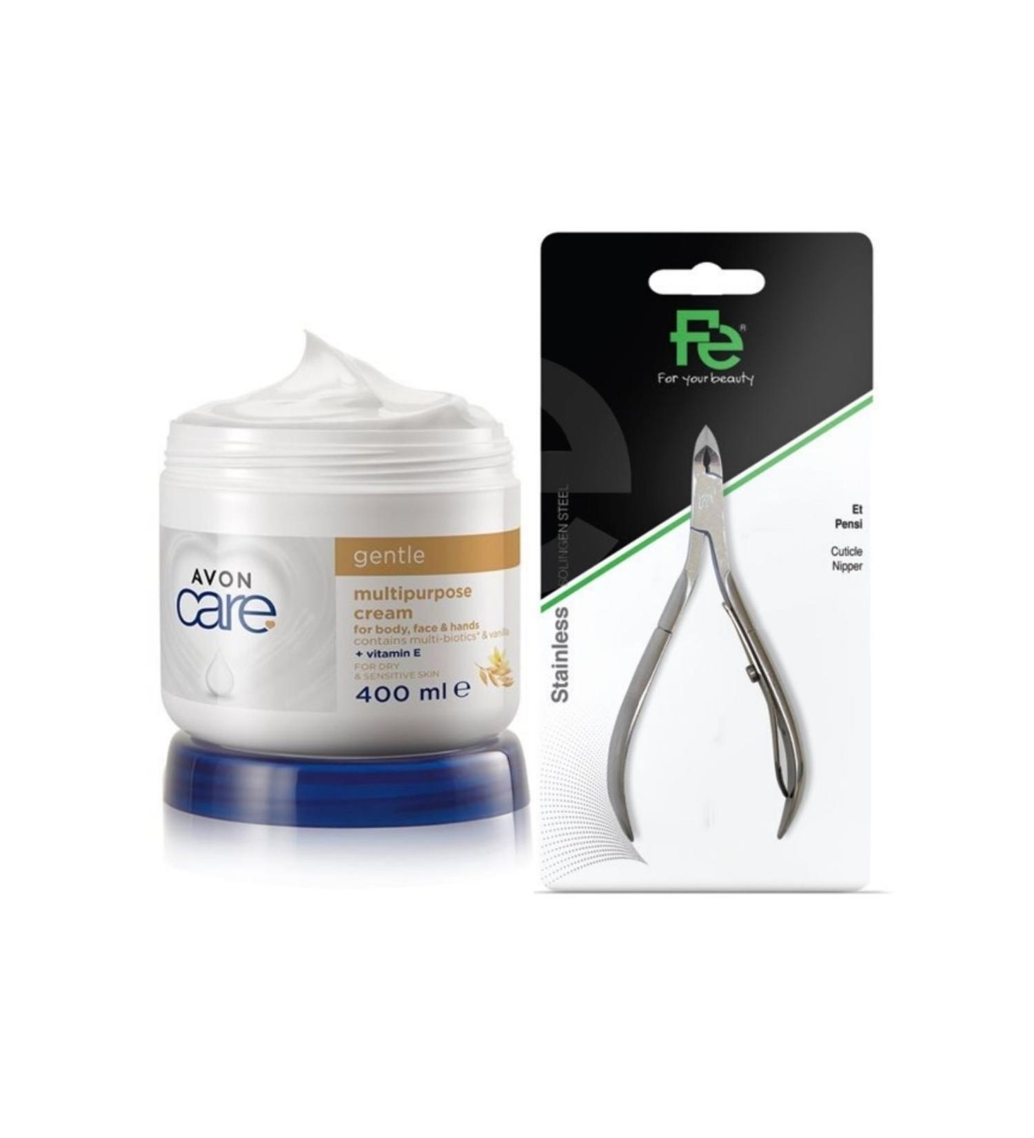 Avon Care Multi-Purpose Cream Containing Multi Biotics and Vanilla 400 Ml - Meat Pen Care Set