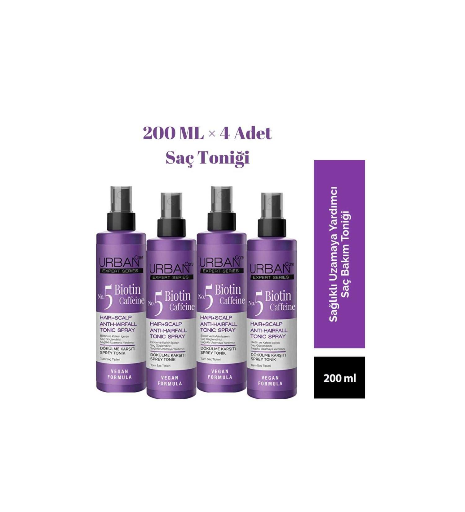 Urban Care Expert Biotin&Keratin Hair Tonic 200ML 4 Pieces