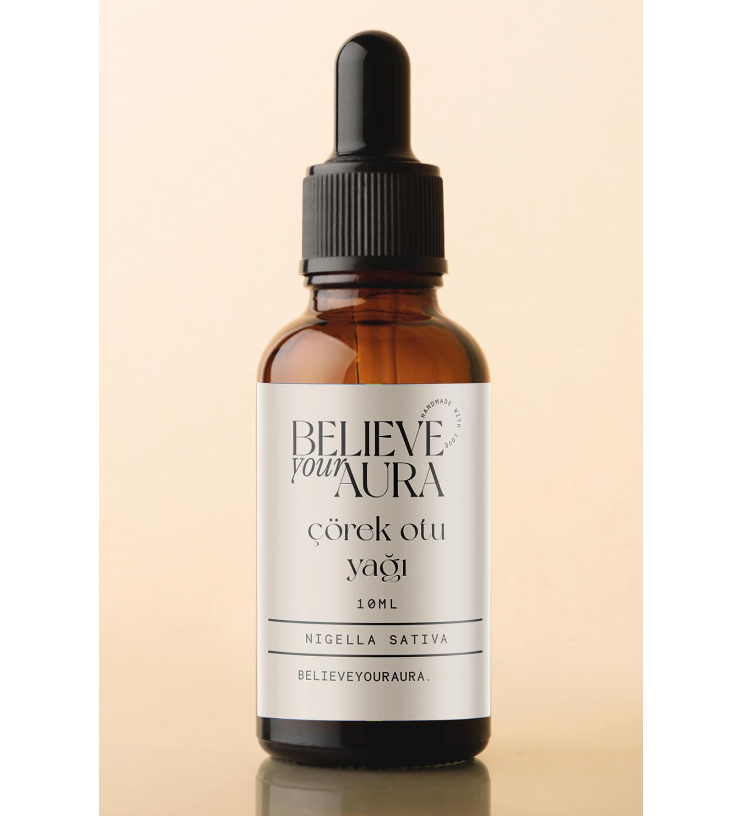Believe Your Aura Black Cumin Oil - 0 Pure and Natural Skin and Hair Care Oil - Black Cumin Seed Oil - 10 ml - Buy Online on GoSupps.com